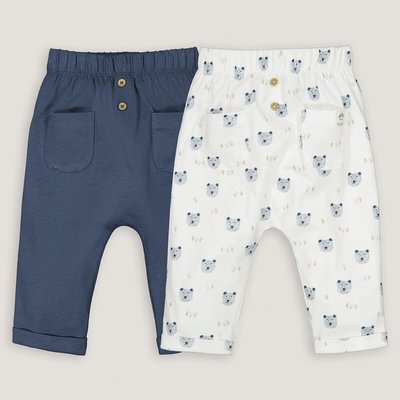 Pack of 2 Joggers in Cotton LA REDOUTE COLLECTIONS