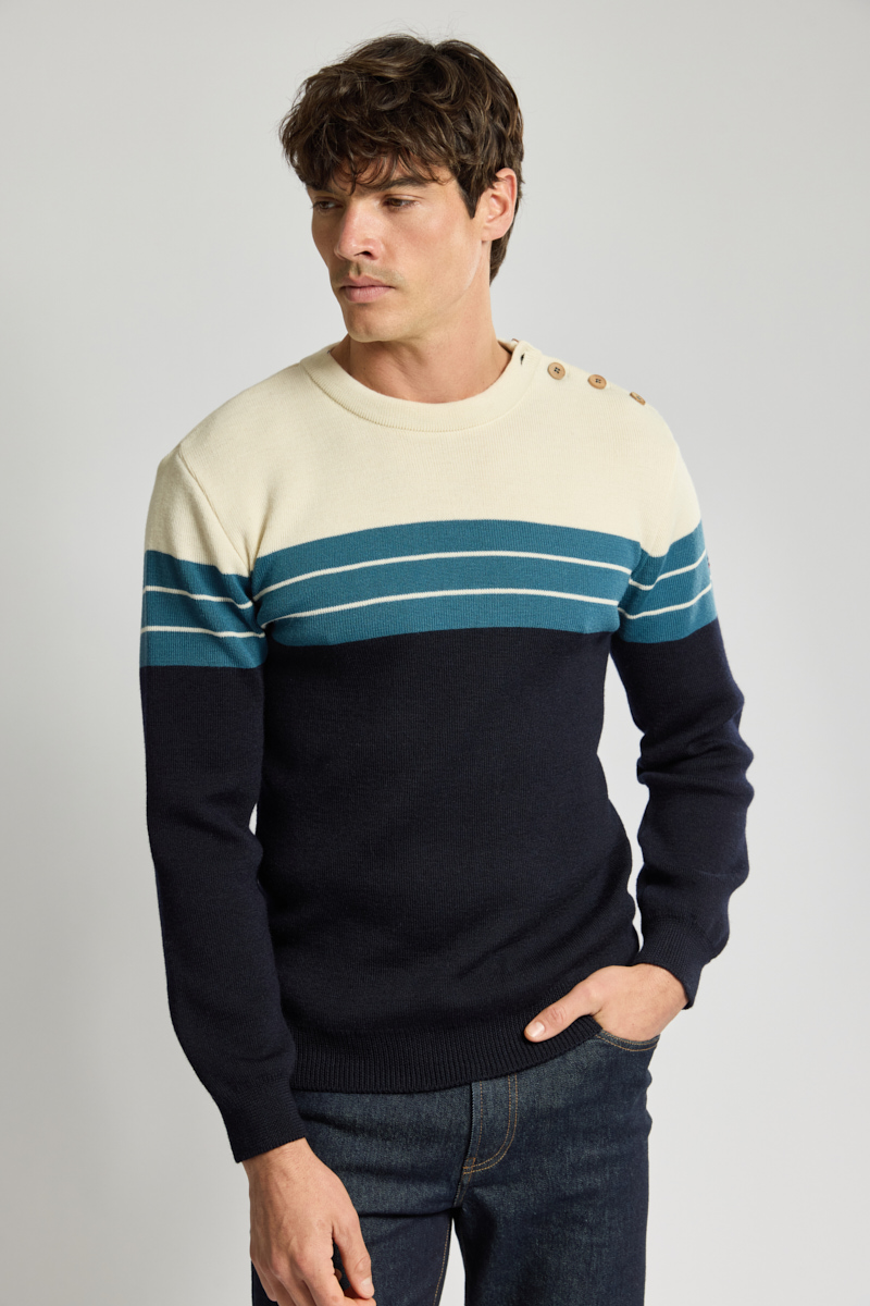 Pull marin bloc color - laine, ARMOR-LUX