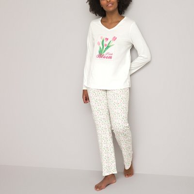 Pyjama, Blumenmuster, reine Baumwolle ANNE WEYBURN