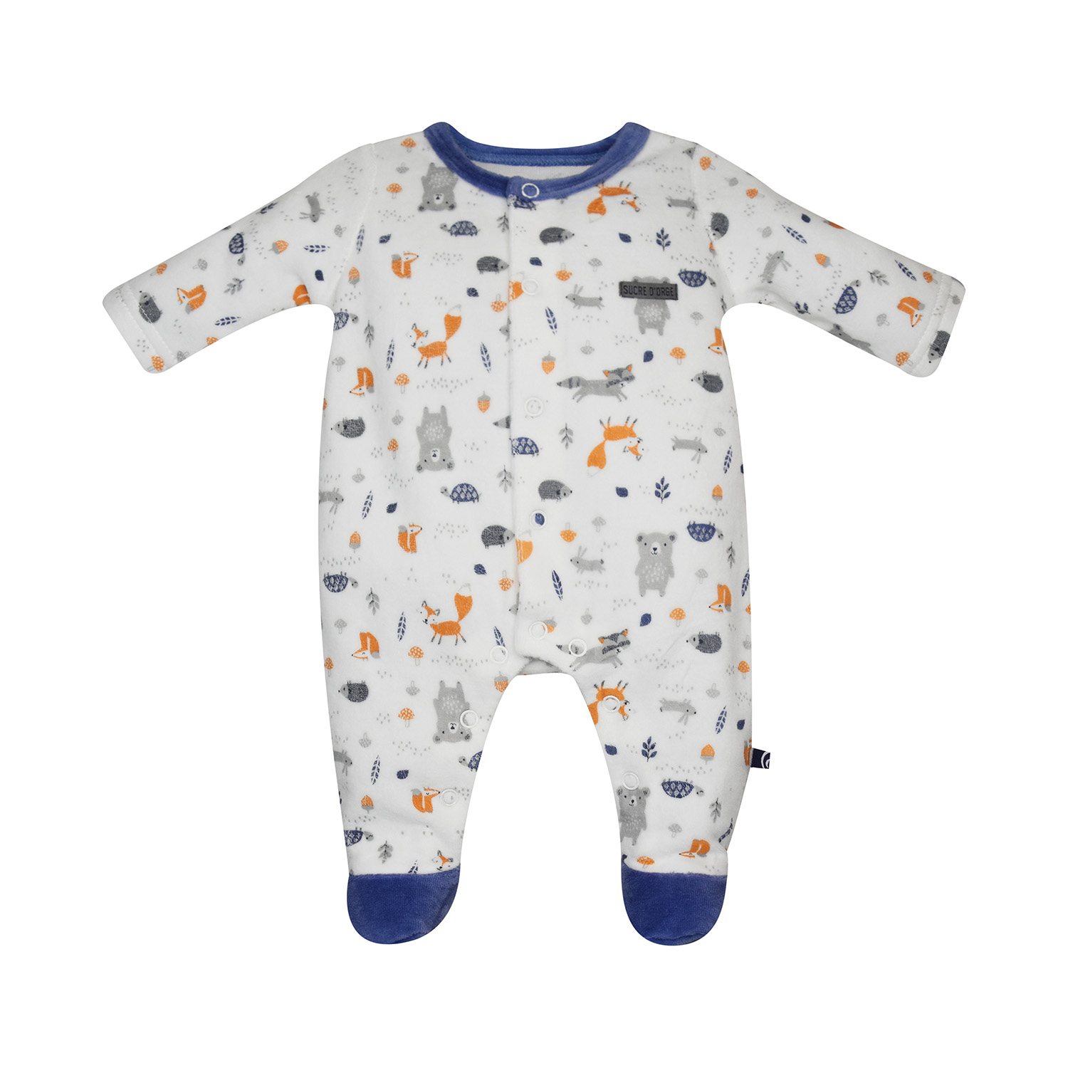 Pyjama bebe fabrice velours rase, SUCRE D'ORGE
