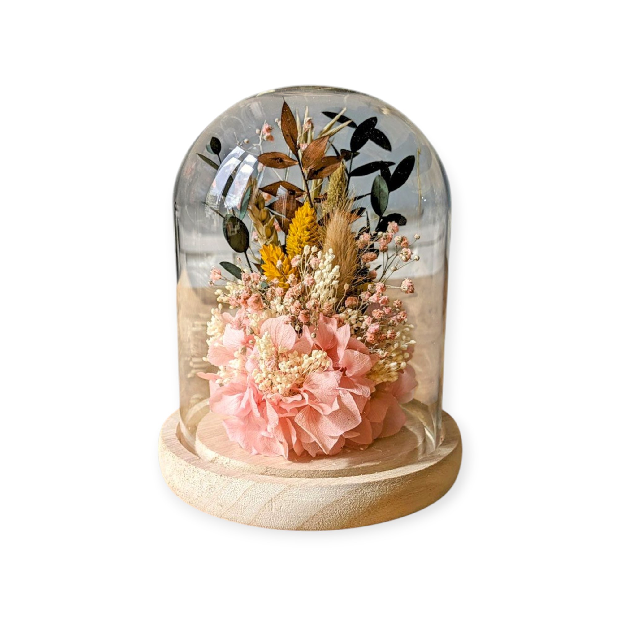 Cloche de fleurs séchées EMMA, RECONCILIATION VEGETALE
