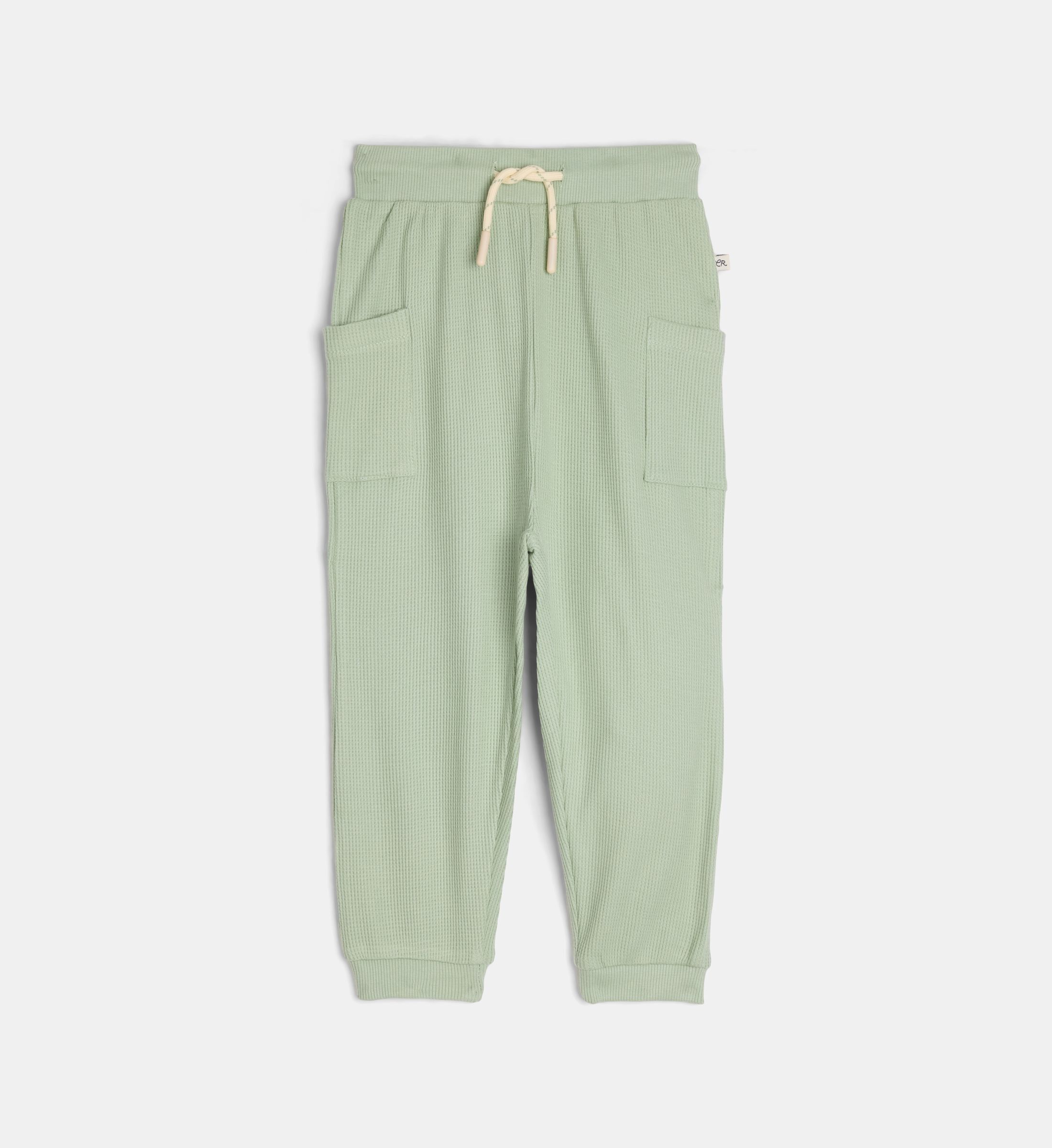 Pantalon de jogging lapo en coton bio gaufré, CADET ROUSSELLE