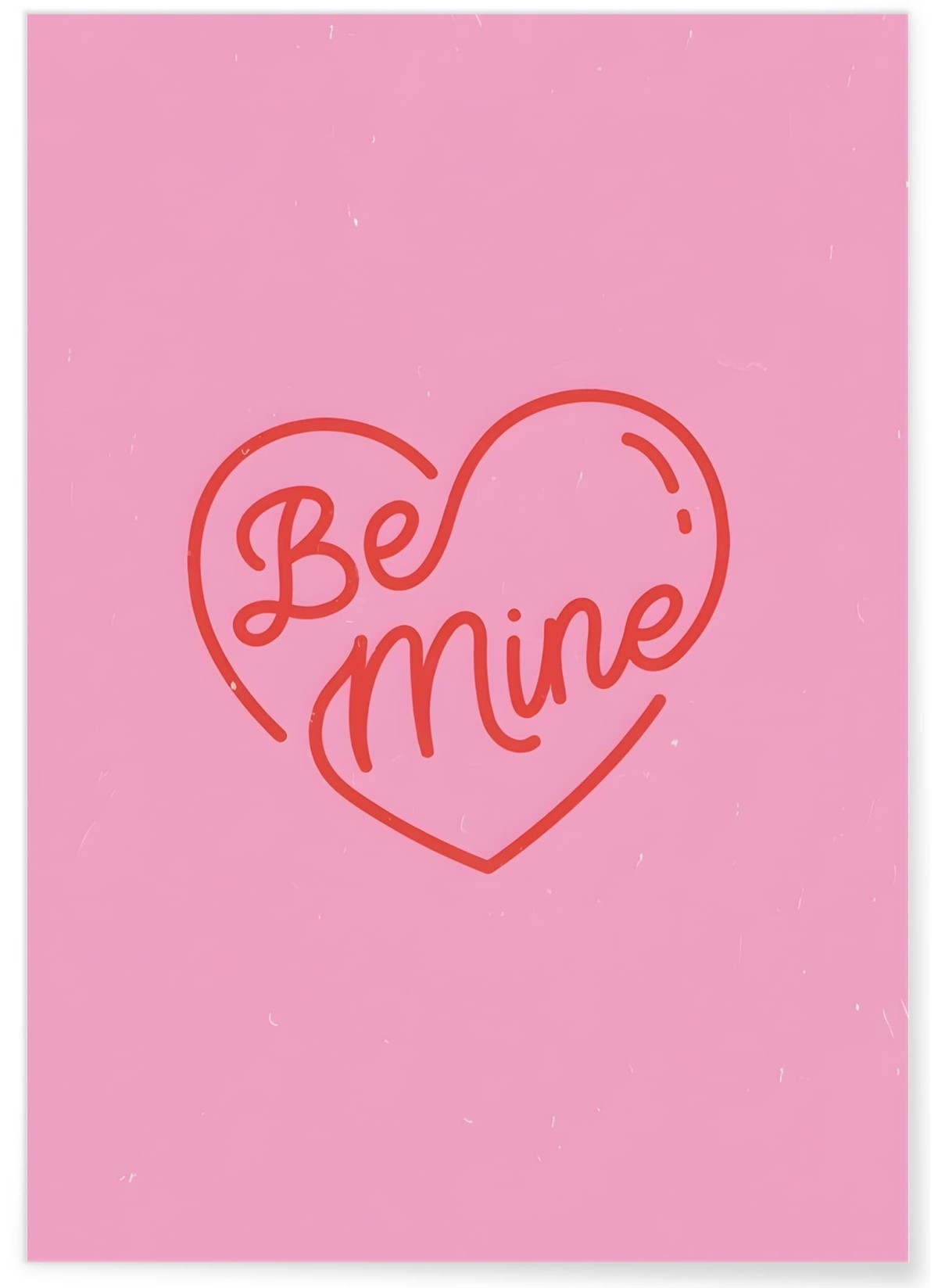 Affiche Be Mine Coeur rouge, L'AFFICHERIE