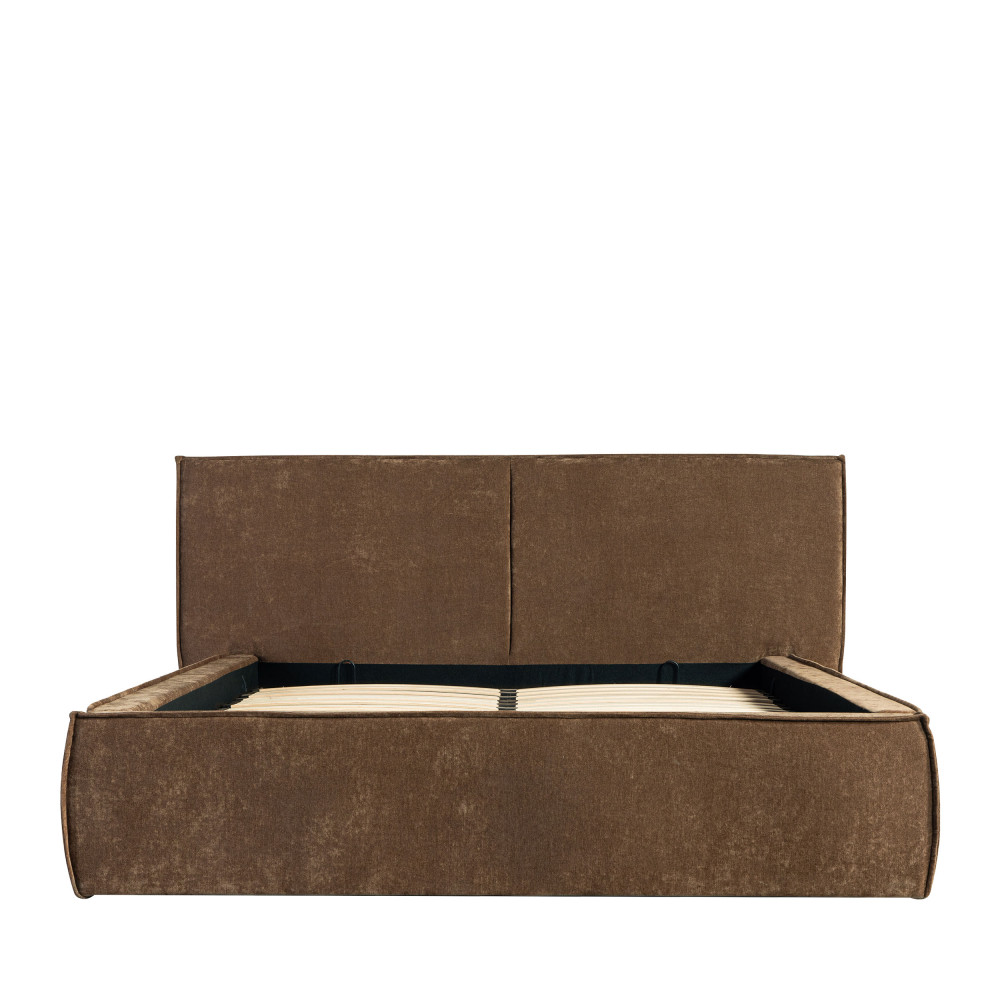Lit coffre en tissu chenille 140x190cm- LIBERIA, DRAWER