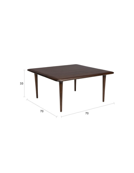 Table basse design carré en bois, L.70 , ELROY, DUTCHBONE