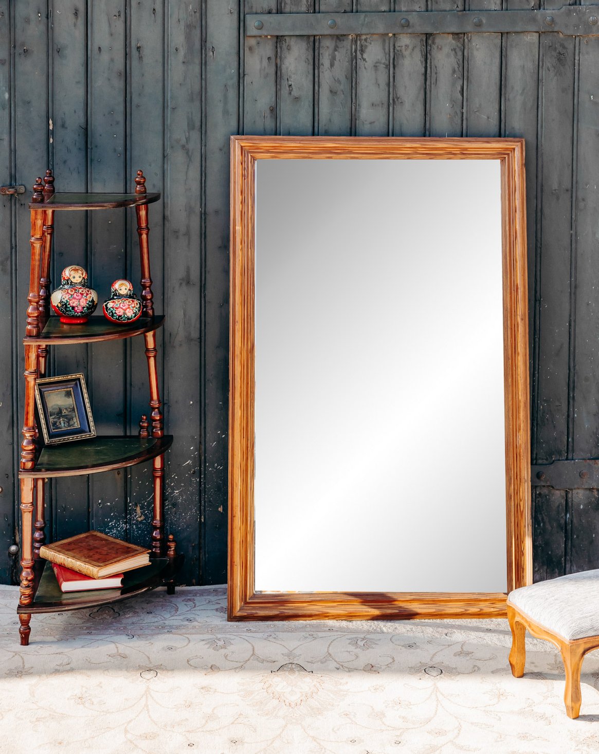 Grand miroir en bois Georges N°1145 - Bon état, DEBONGOUT