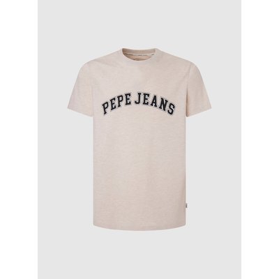 Cotton Logo Print T-Shirt with Short Sleeves, Regular Fit PEPE JEANS