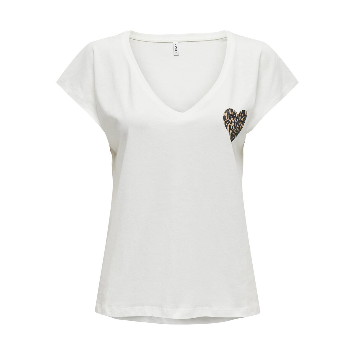 Small Heart Print T-Shirt in Cotton