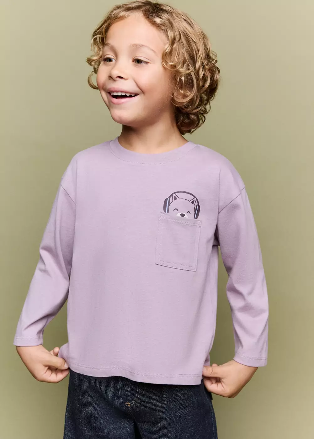 T-shirt en coton imprimé, MANGO BABY
