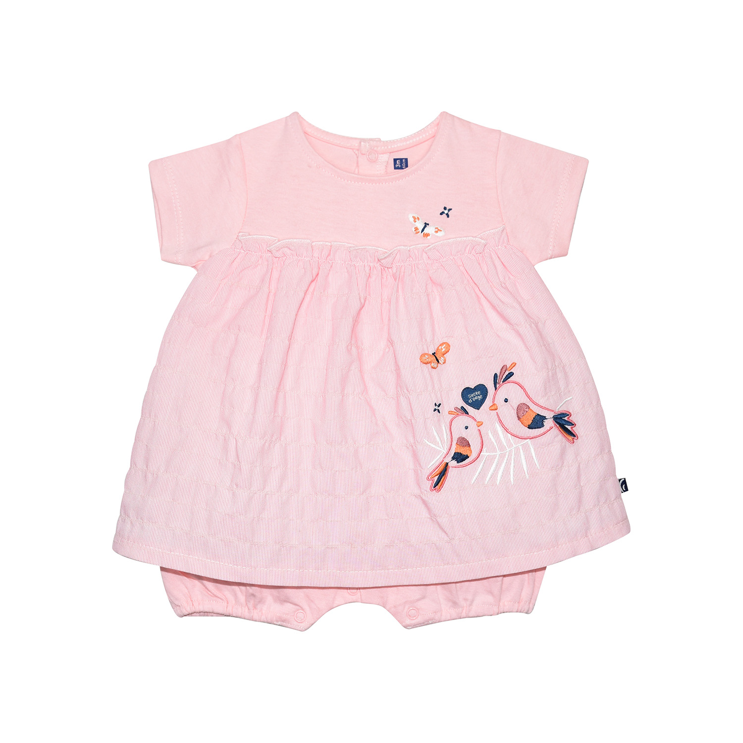 Combirobe garance manches courtes naissance, SUCRE D'ORGE