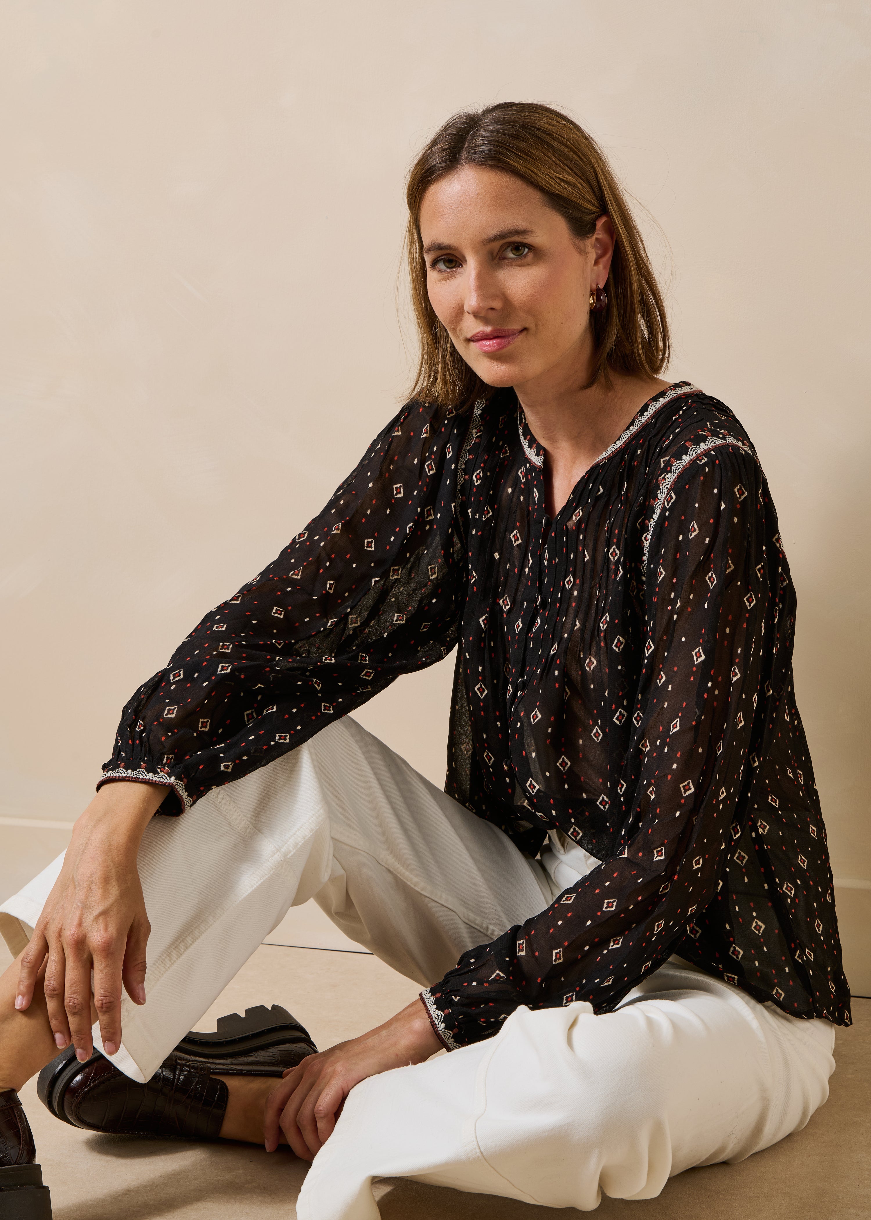 Chemise manches longues à imprimé, LA FEE MARABOUTEE