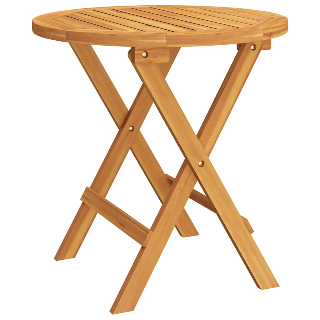Table de bistro pliante ronde en bois, HOME MAISON