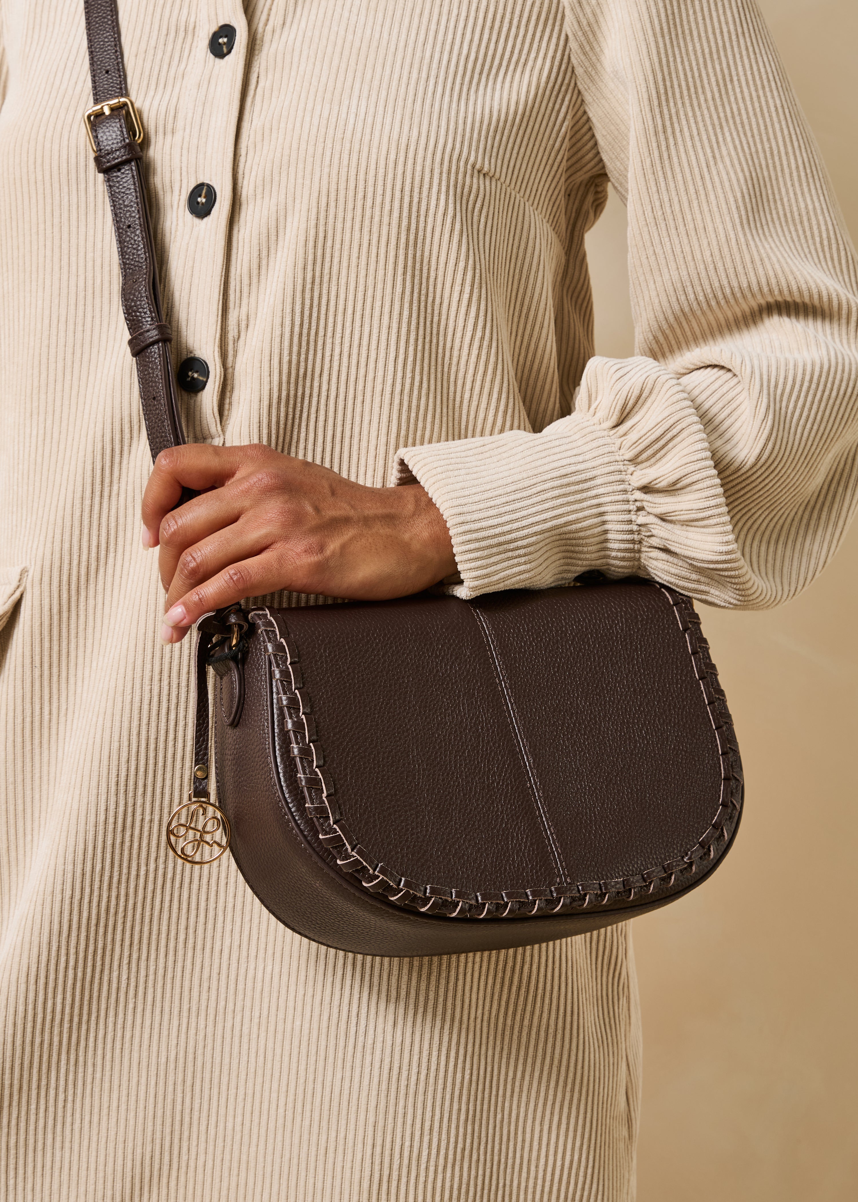 Sac besace en cuir, LA FEE MARABOUTEE