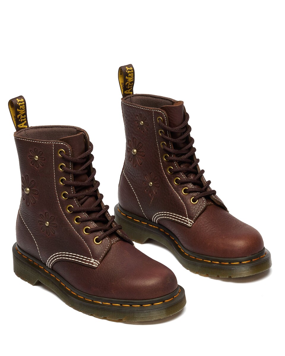 Leren geborduurde 1460 Pascal laarzen Grizzly, DR. MARTENS