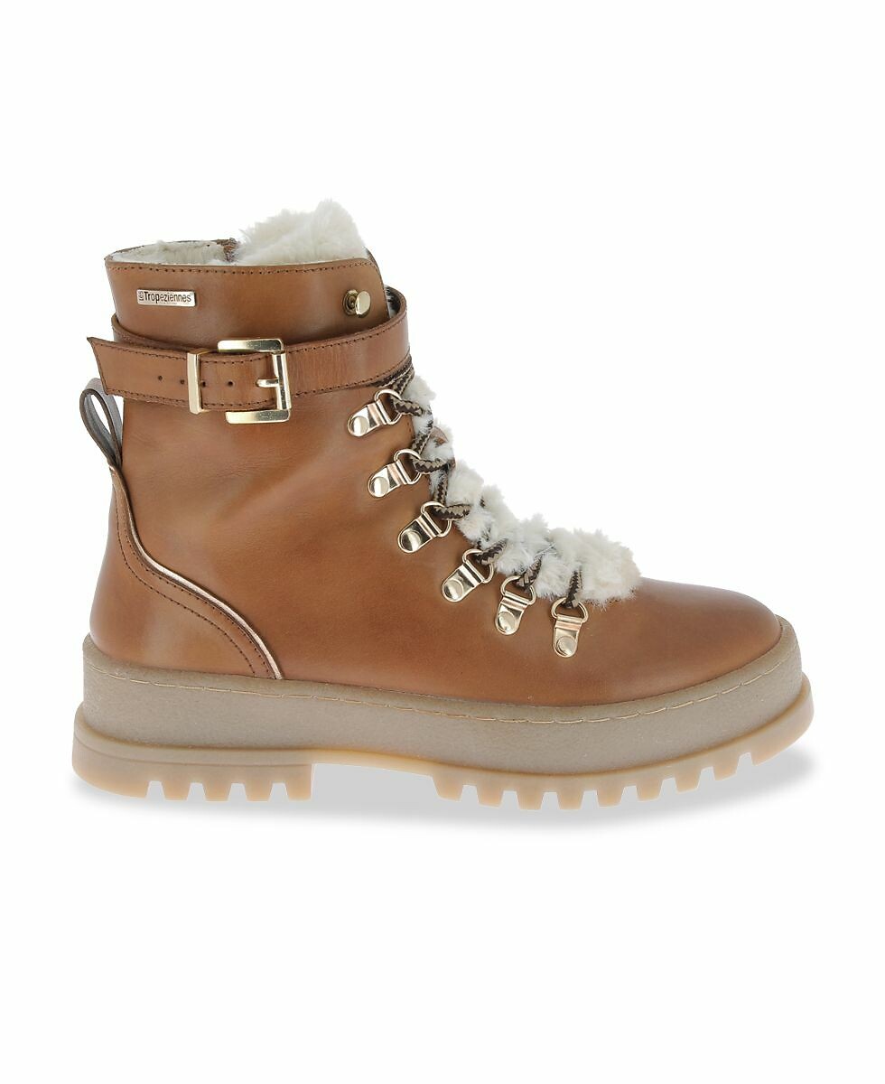 Boots fourrées en cuir Valeria, LES TROPEZIENNES PAR M.BELARBI