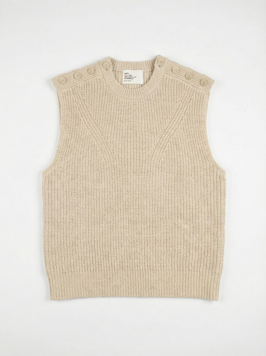 Maglione girocollo senza maniche, MERIEL, LEON & HARPER