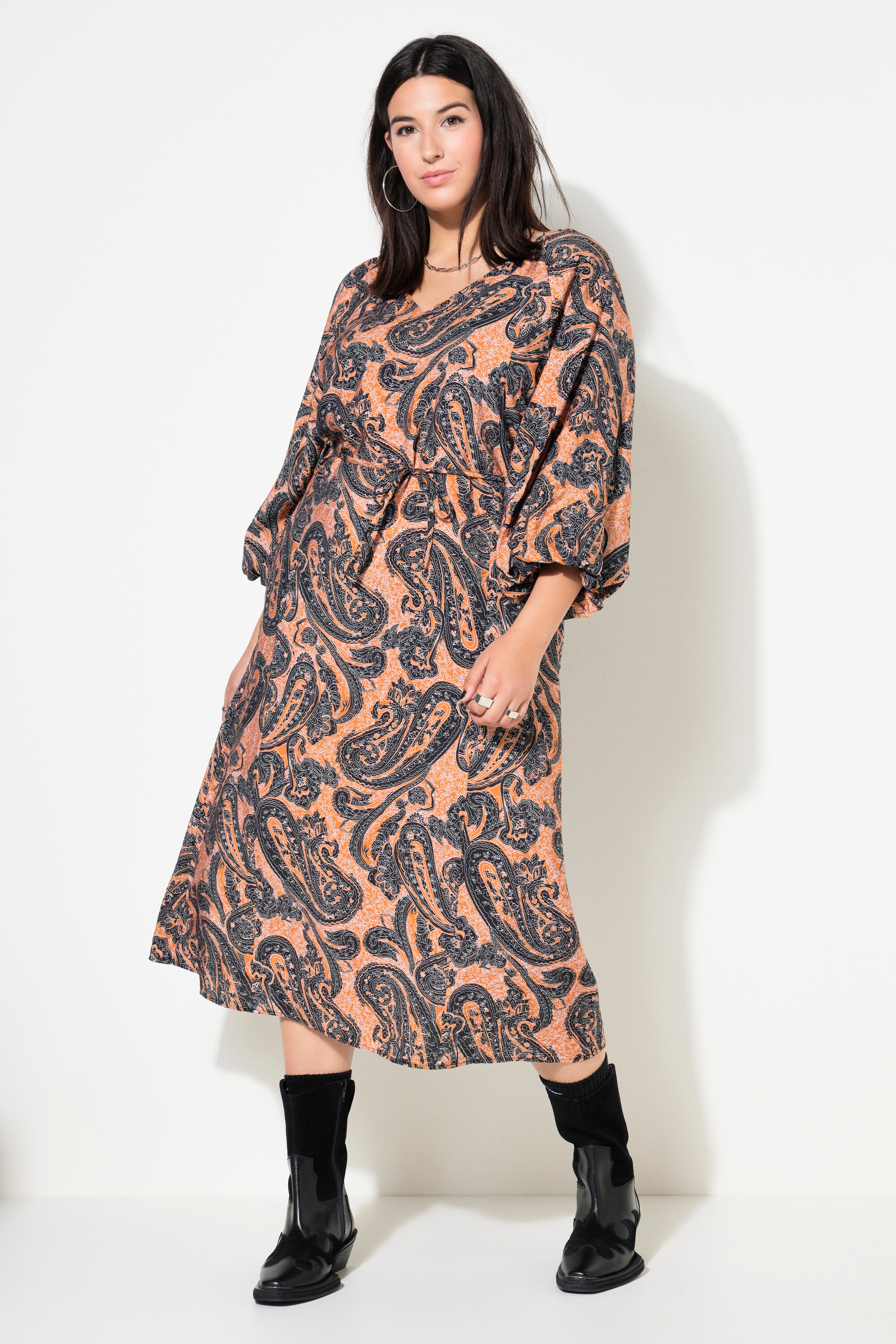 Robe maxi, coupe évasée, imprimé cachemire, STUDIO UNTOLD