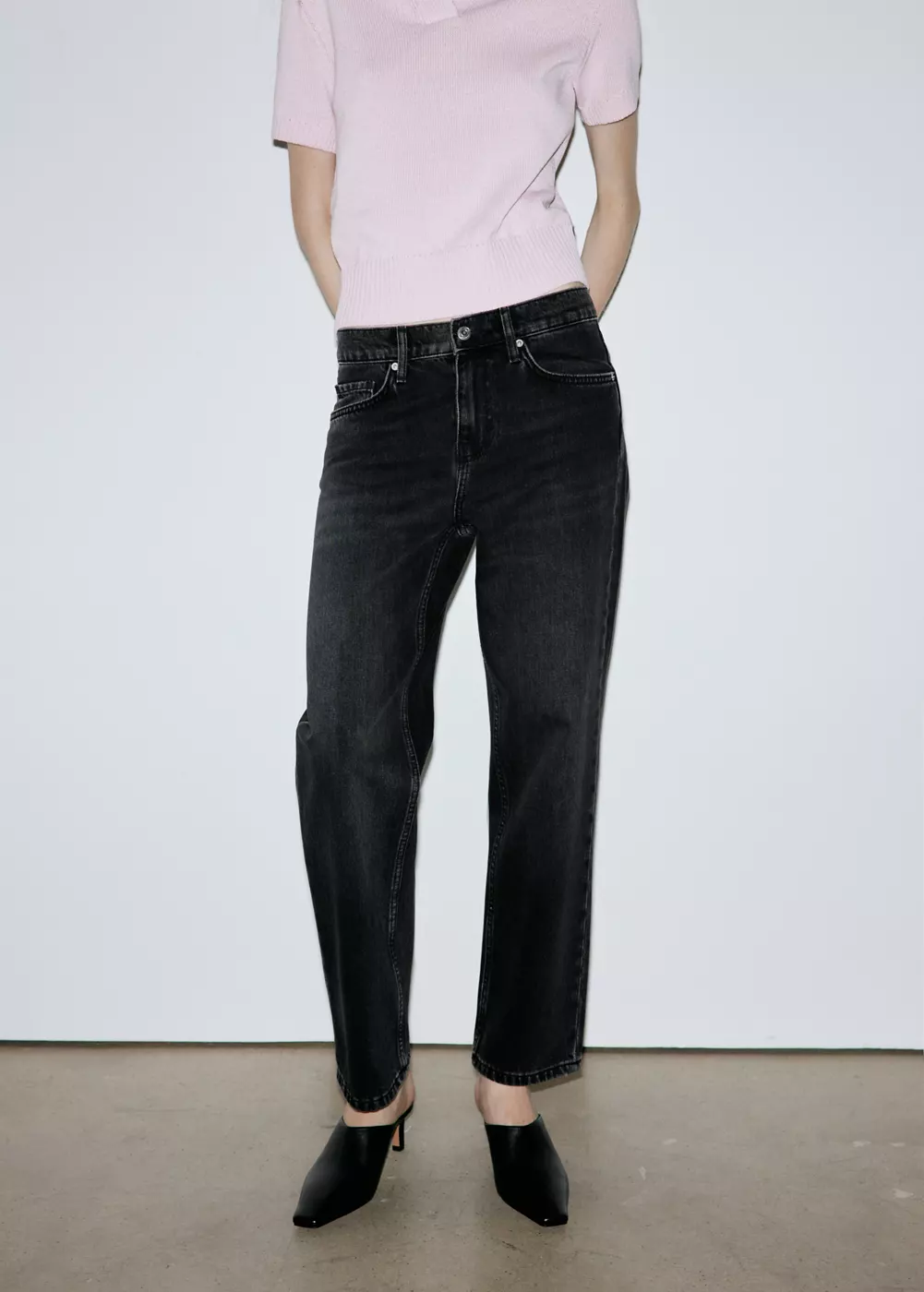 Jean droit taille normale, MANGO