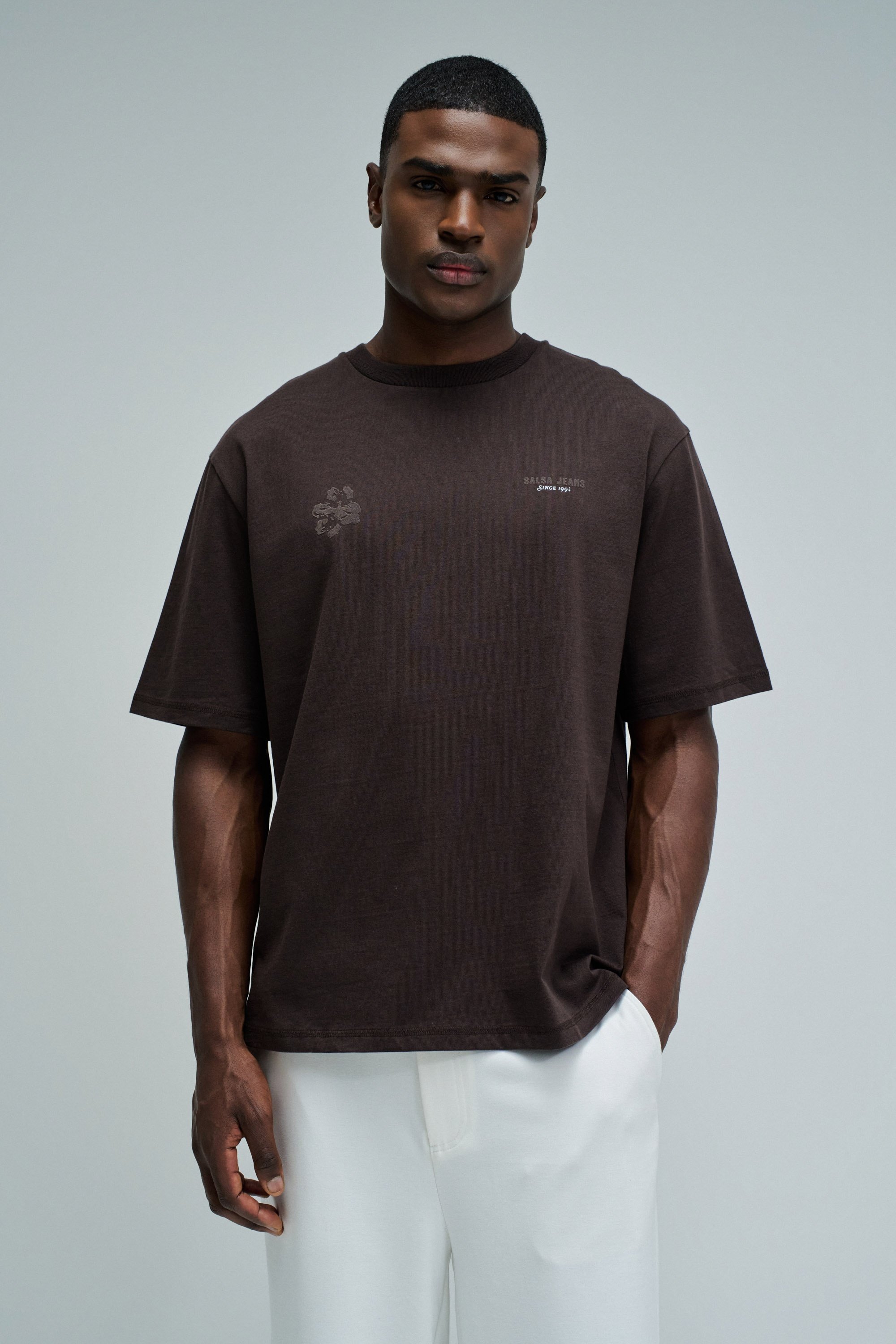 T-SHIRT AVEC IMPRIMÉ ET BRANDING, SALSA JEANS