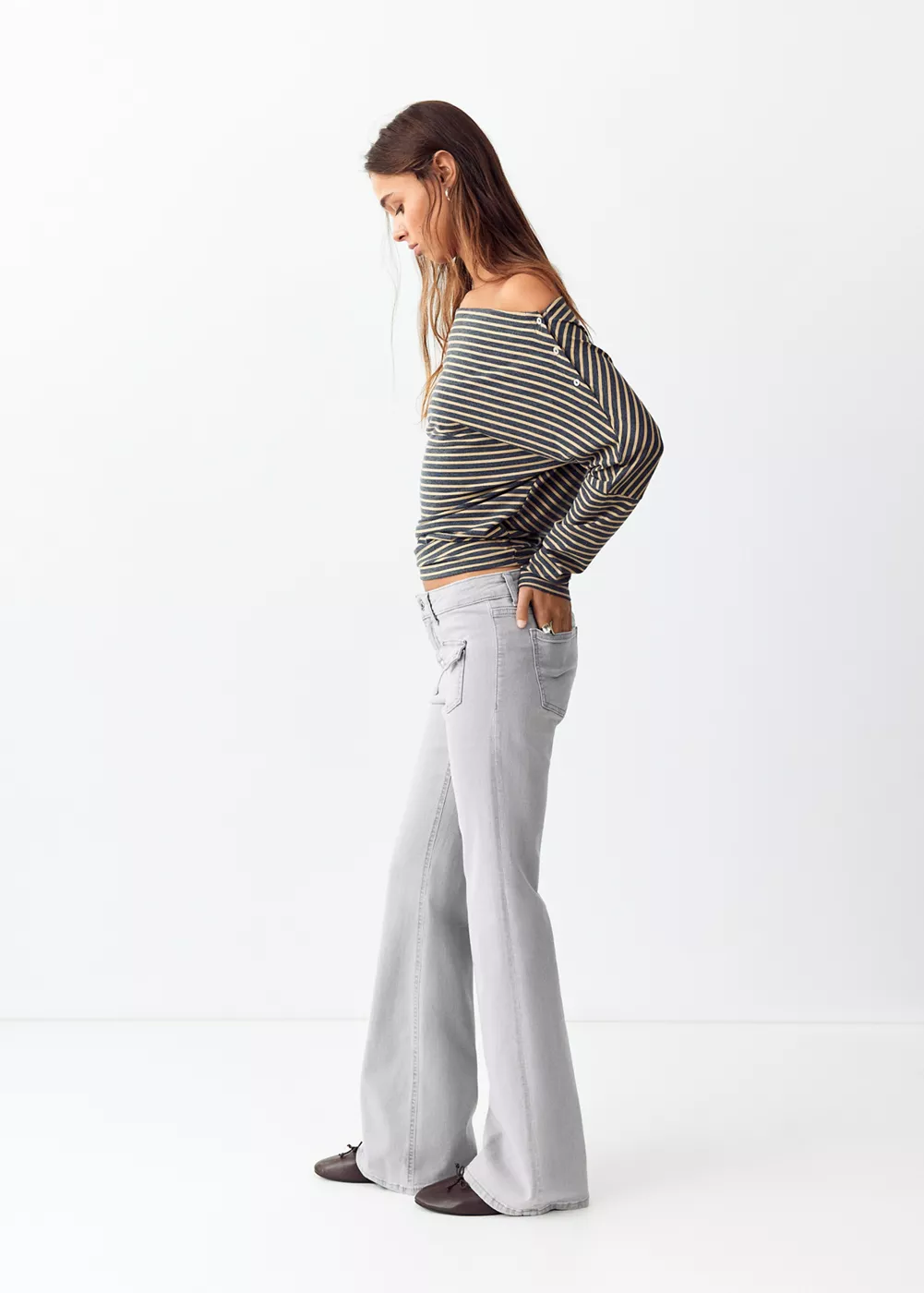 Jean flare clouté, MANGO TEEN