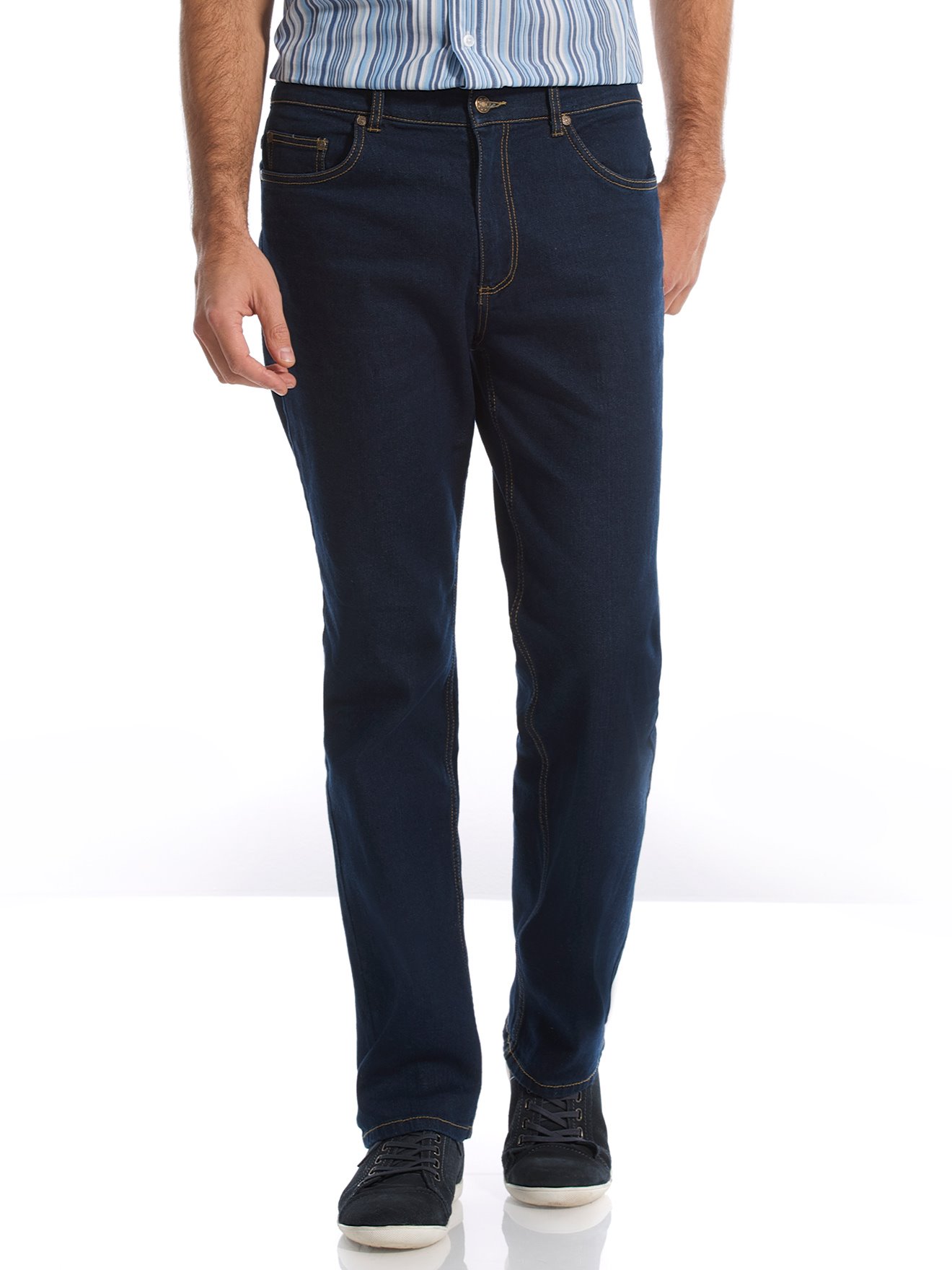 Jean droit extensible à taille élastiqué, DAXON