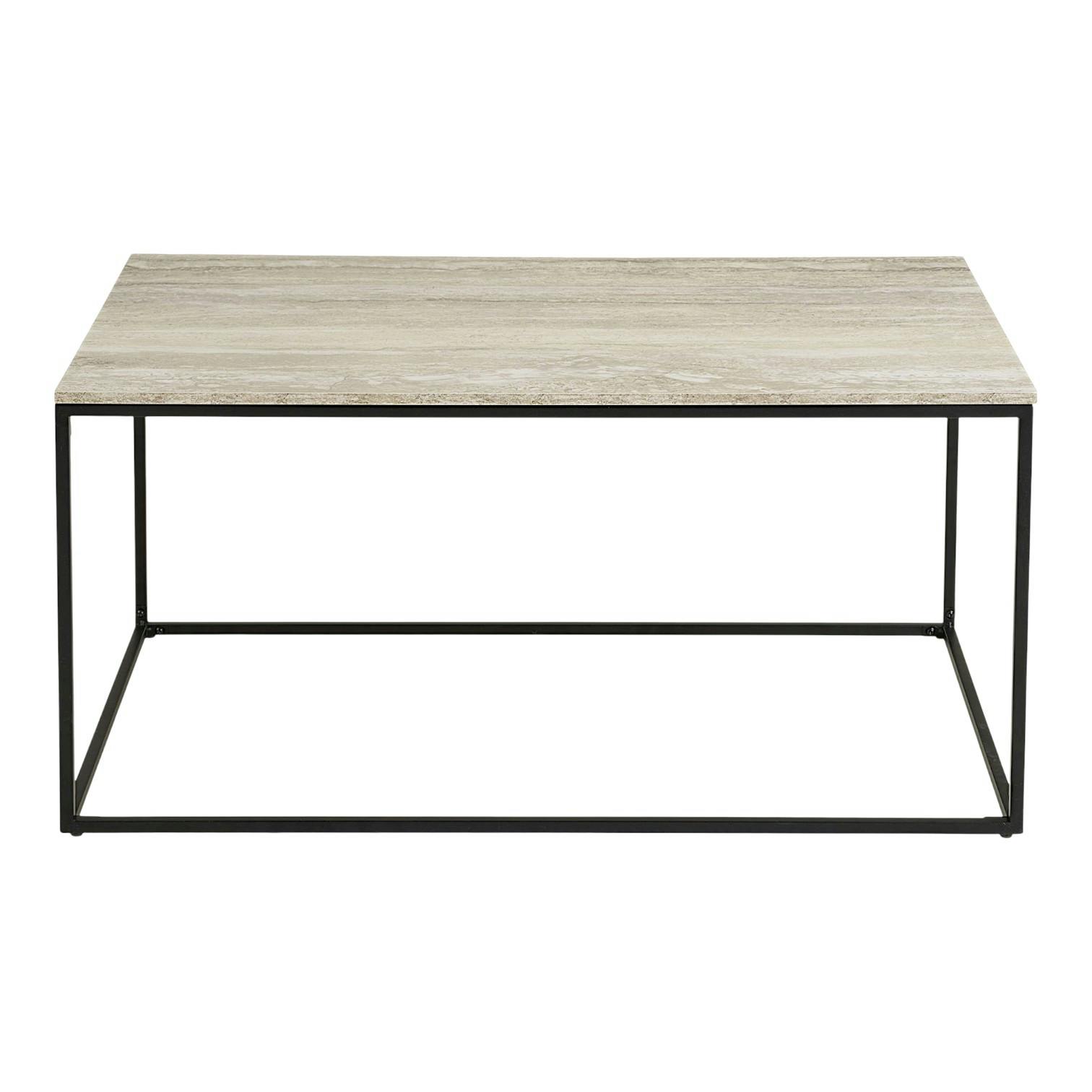 Table basse rectangulaire effet travertin VARDE, PIER IMPORT