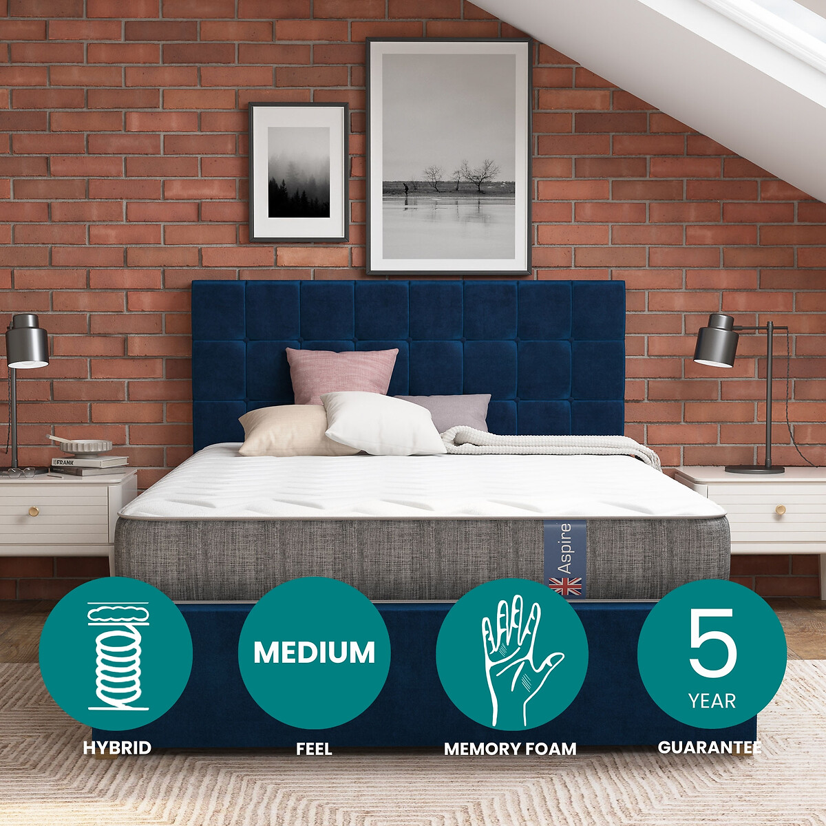 Memory Support Pocket+ Hybrid Mattress, ASPIRE
