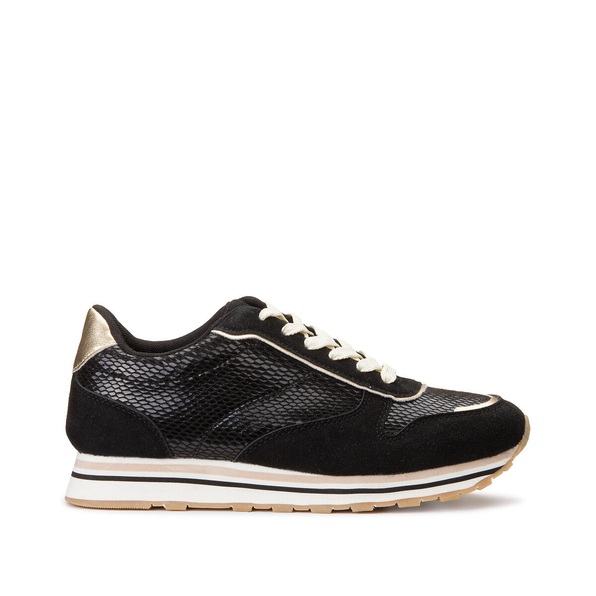 Sneakers brede voet 3845 zwart La Redoute Collections Plus La