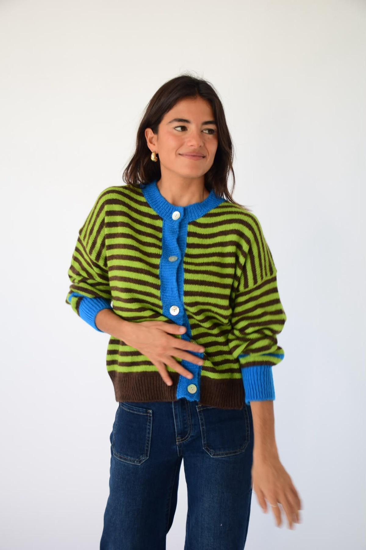 Gilet rayé en maille TESSA, MINDTRAVELER