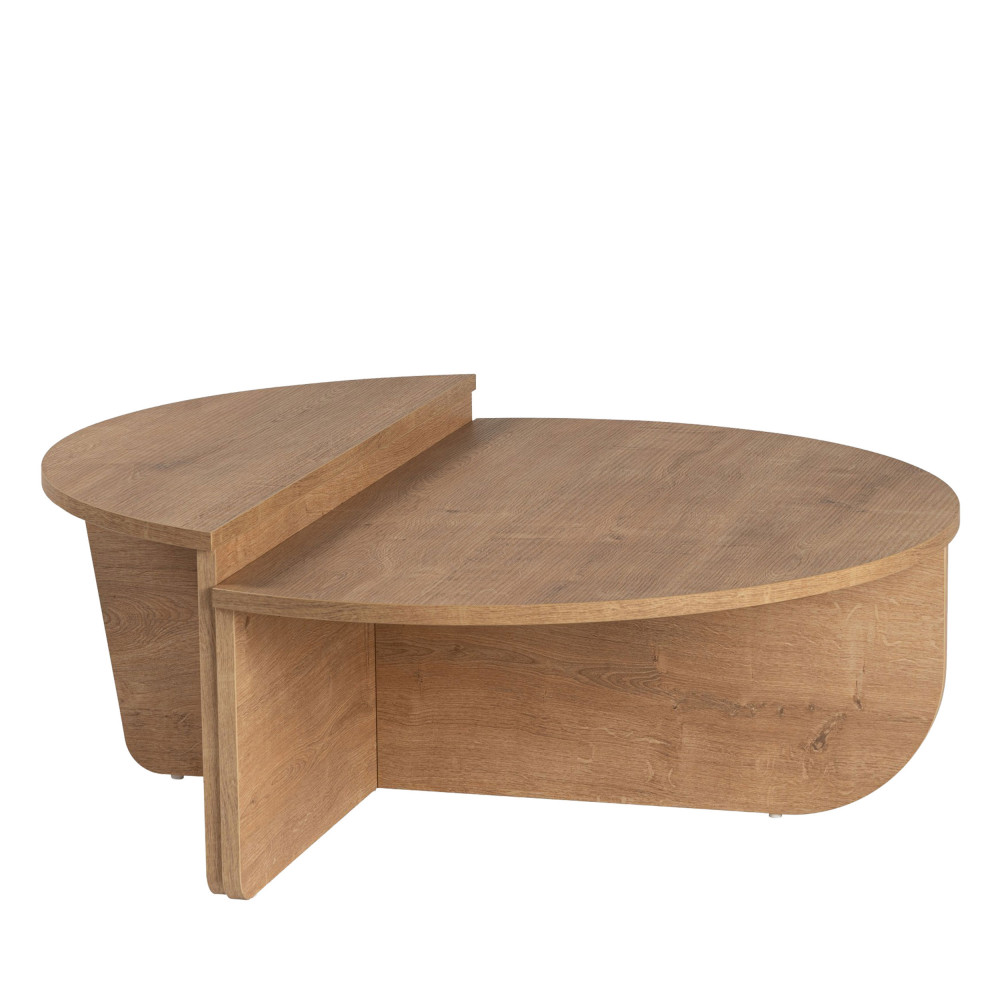 Lot de 2 tables basses en bois- ASYA, DRAWER