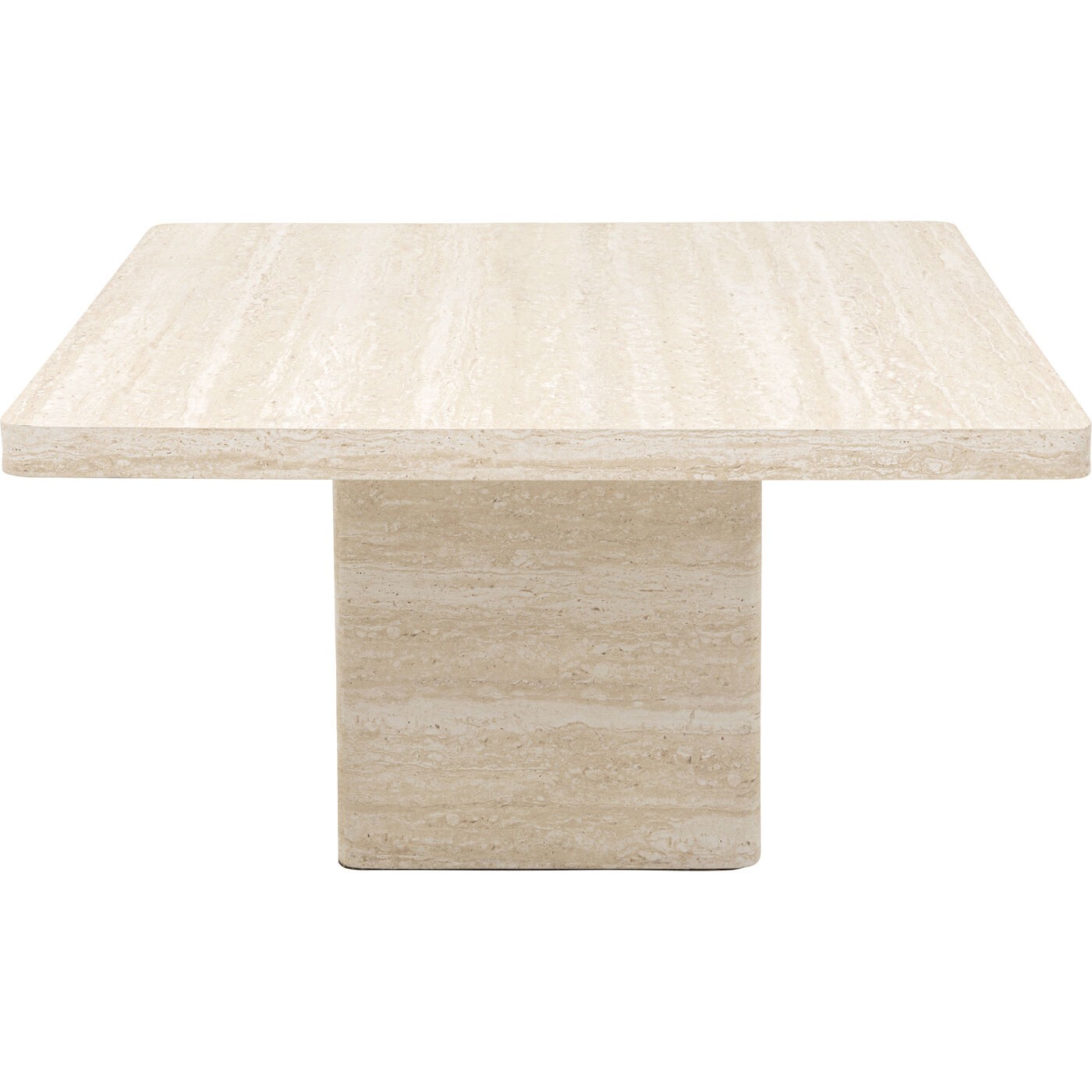 Table basse carrée imitation pierre, TRAVERTINO, KARE DESIGN