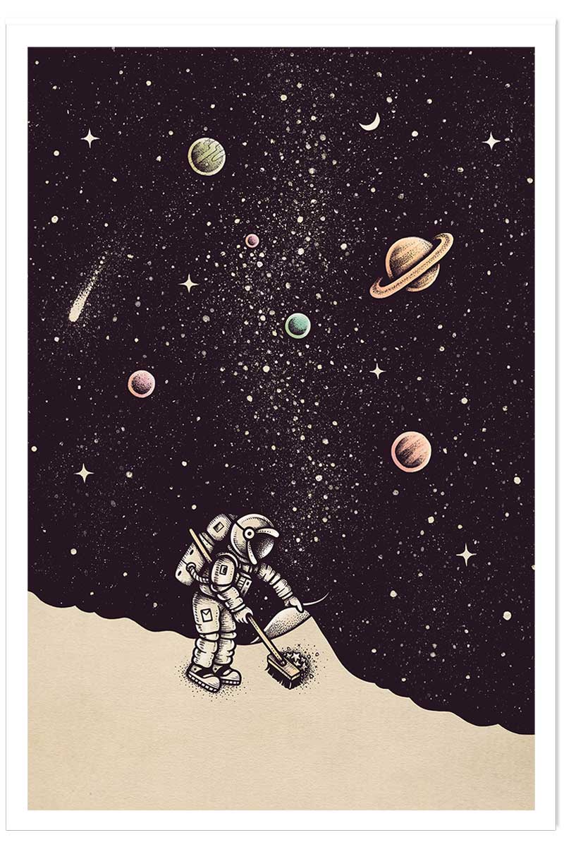 Affiche enfant coup de balai, HEXOA