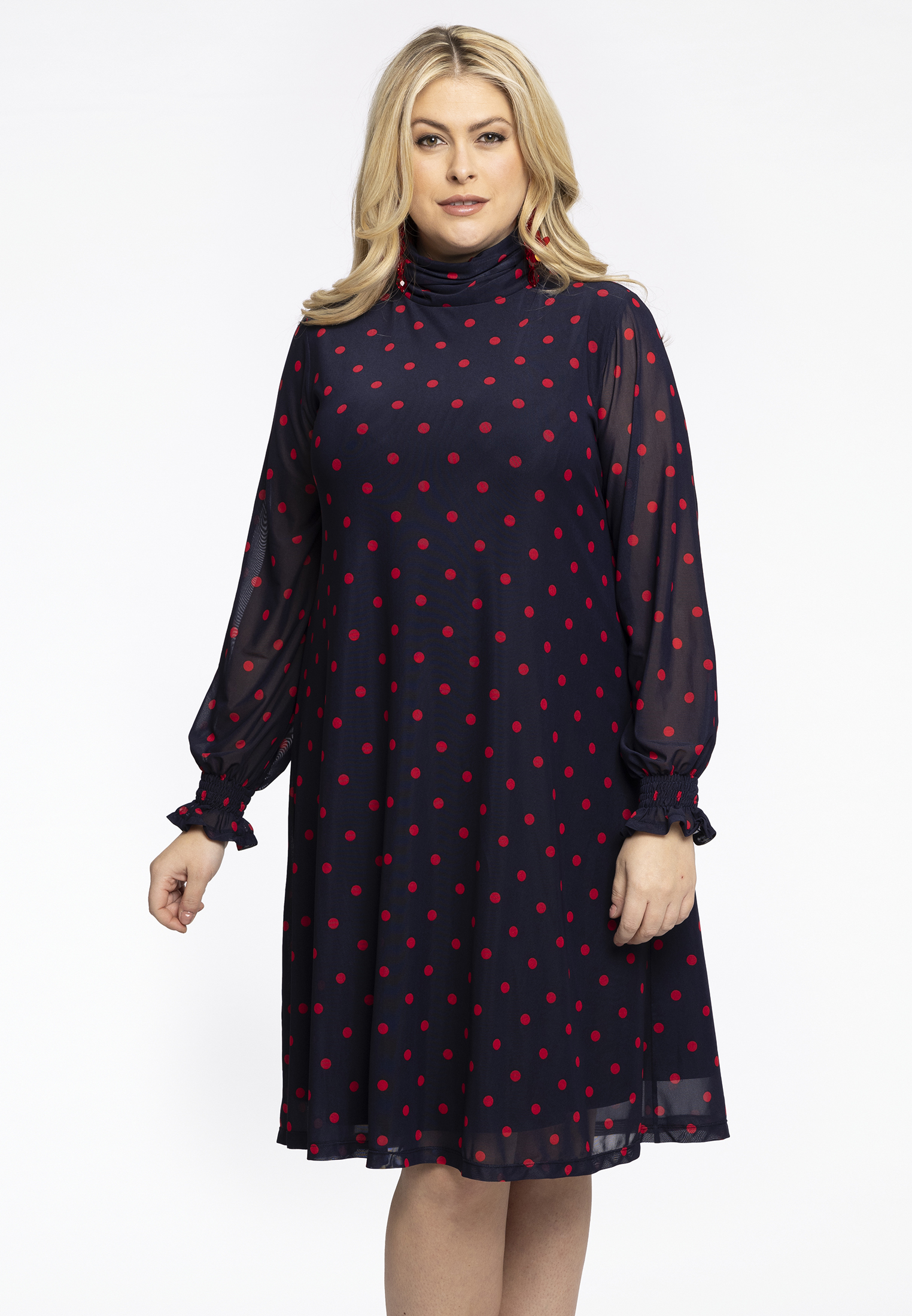 Robe avec imprimé à pois, YOEK