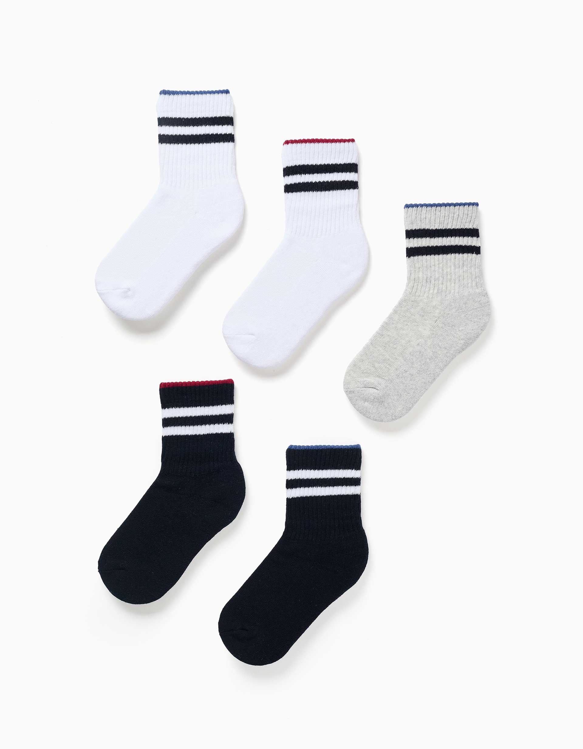 Lot de 5 paires de chaussettes midi de sport, ZIPPY