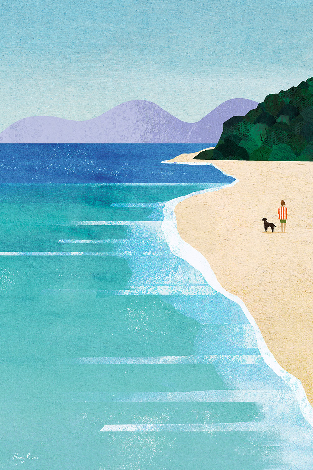 Tableau neo vintage beach girl iii, HEXOA