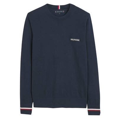 Cotton Structured Knit Jumper with Crew Neck TOMMY HILFIGER