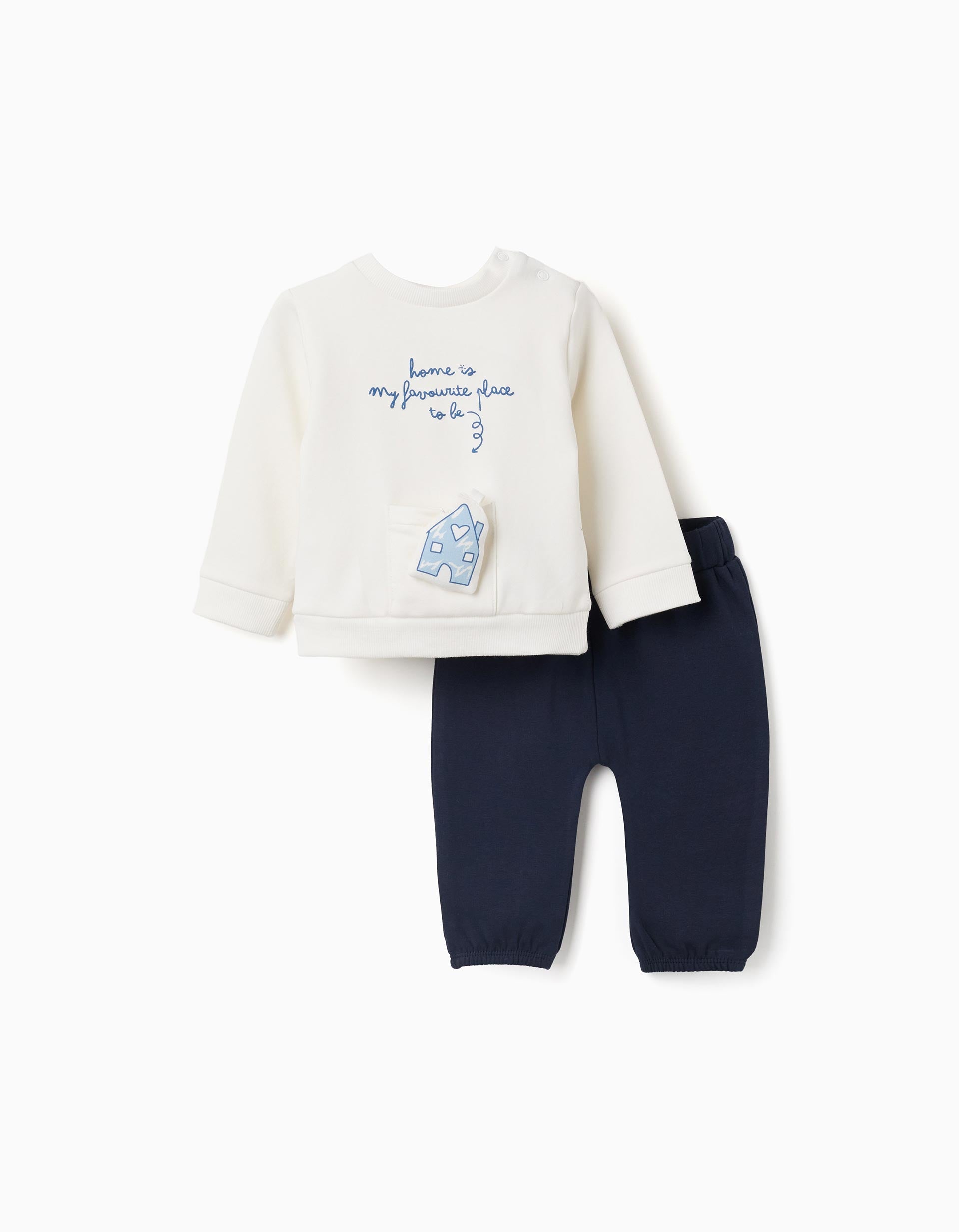 Ensemble en coton peigné avec imprimé et maison 3D, ZIPPY