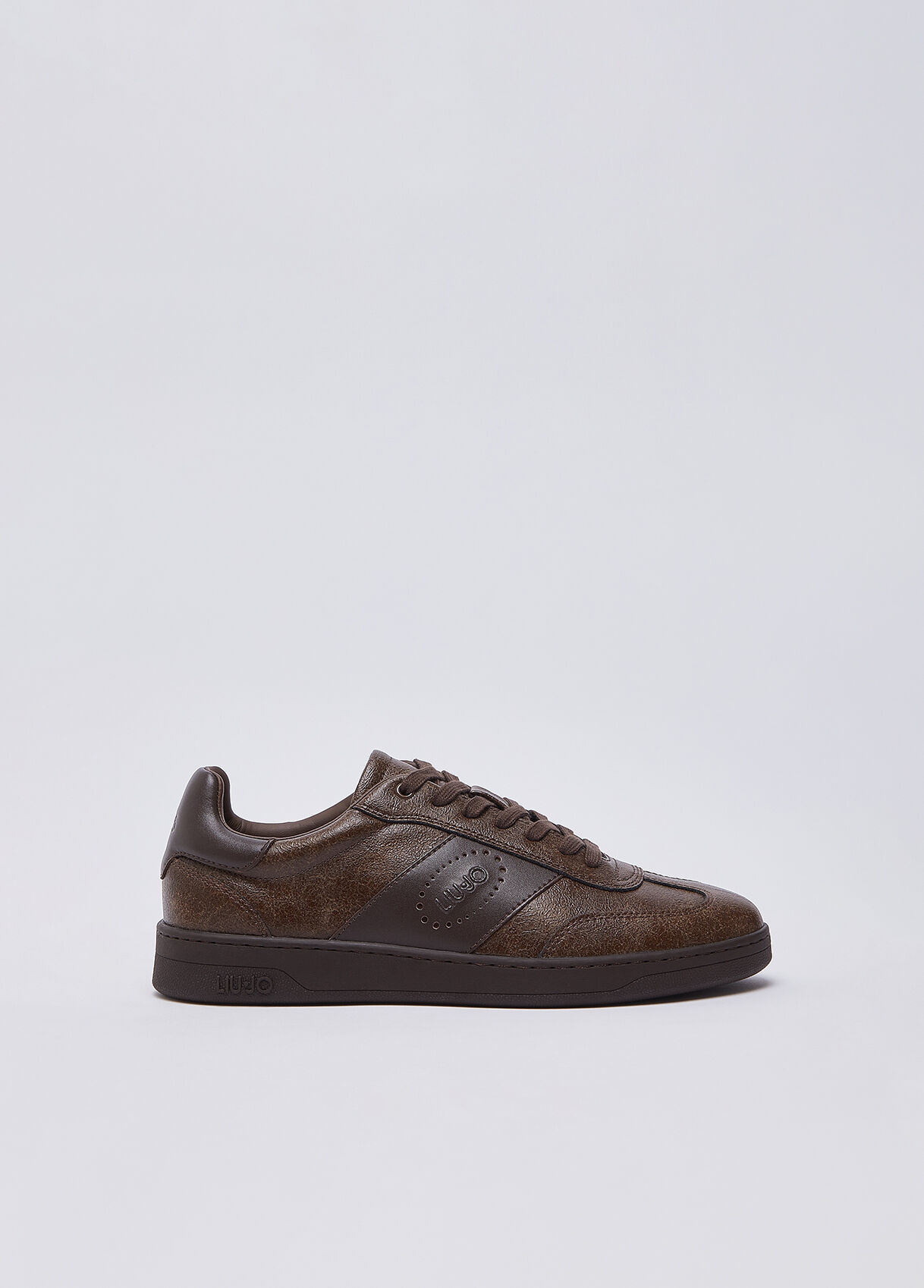 Sneakers pour homme en cuir crackle, LIU JO