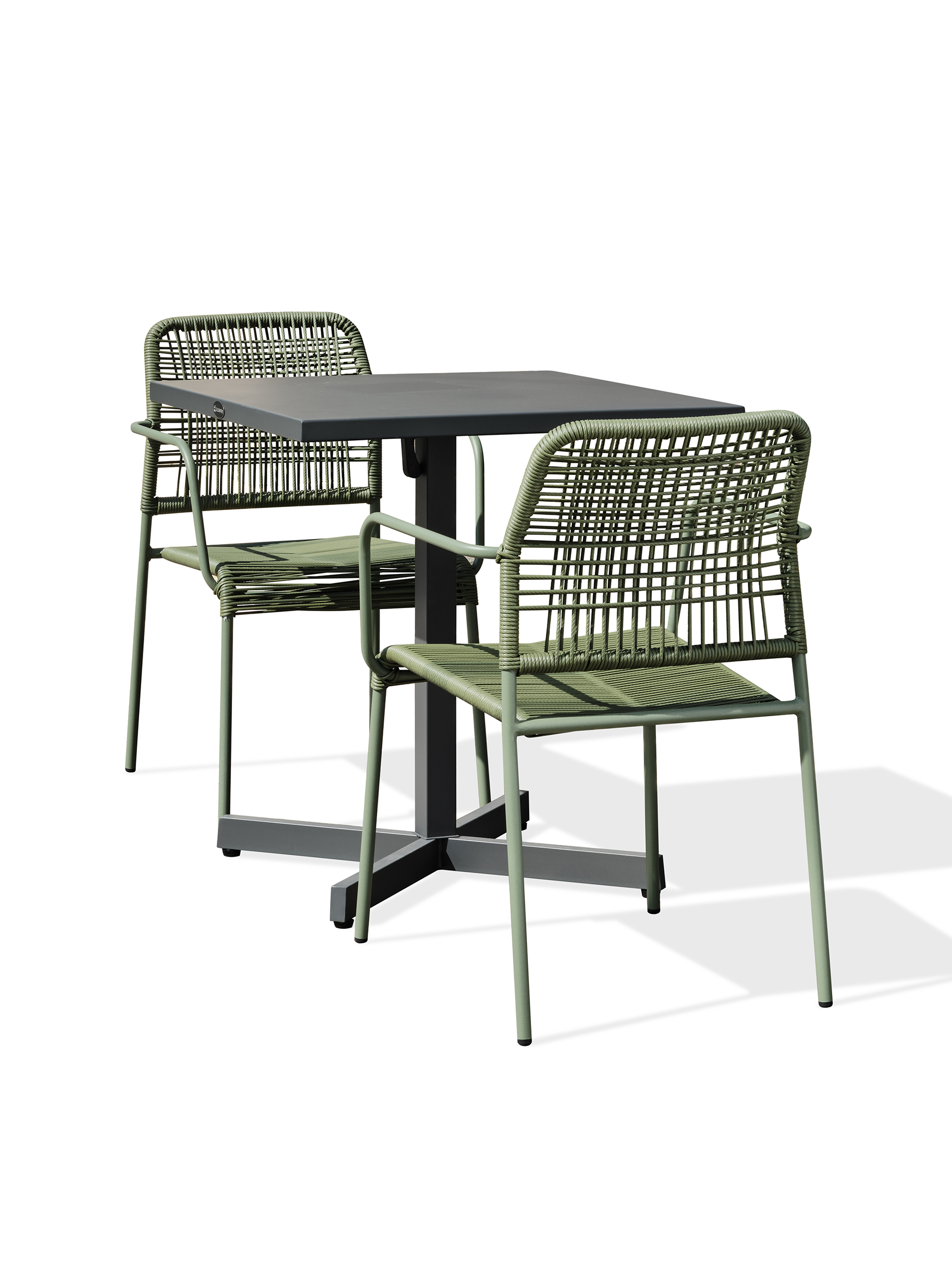 Ensemble repas de jardin en acier LOUISE, DCB GARDEN