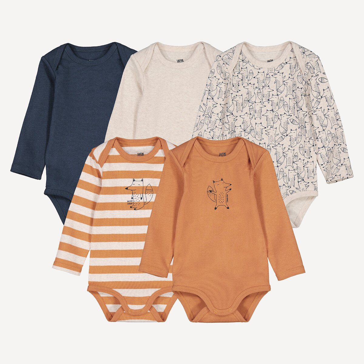 Lot de 5 bodies manches longues