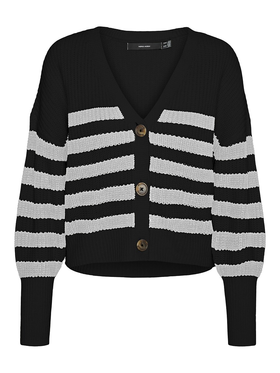 Gilet col V à rayures