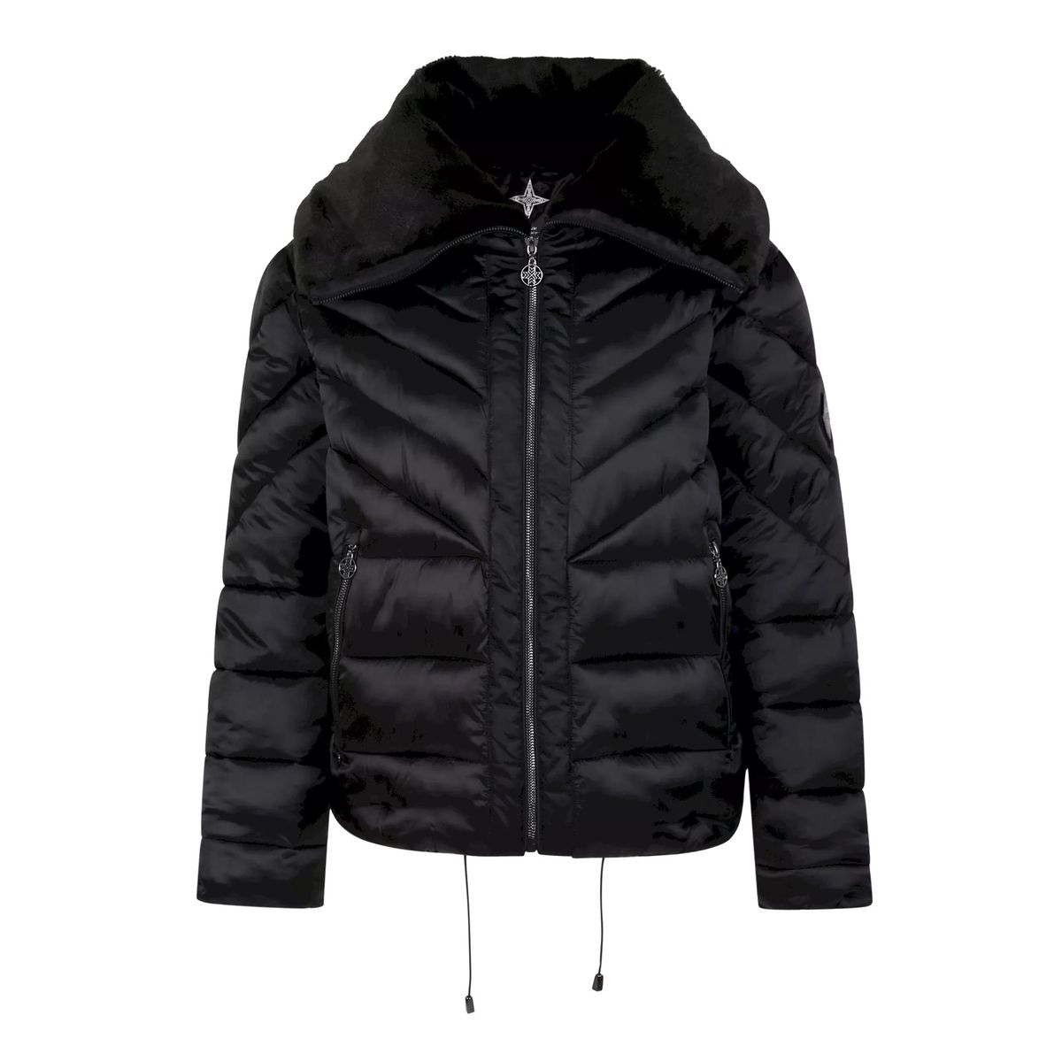 Veste noir brillante online femme