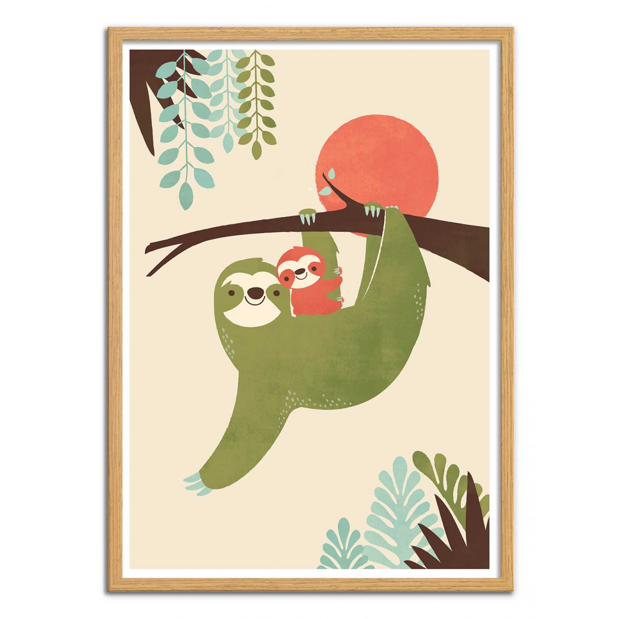 Affiche d'art - Mama Sloth - Jay Fleck, WALL EDITIONS