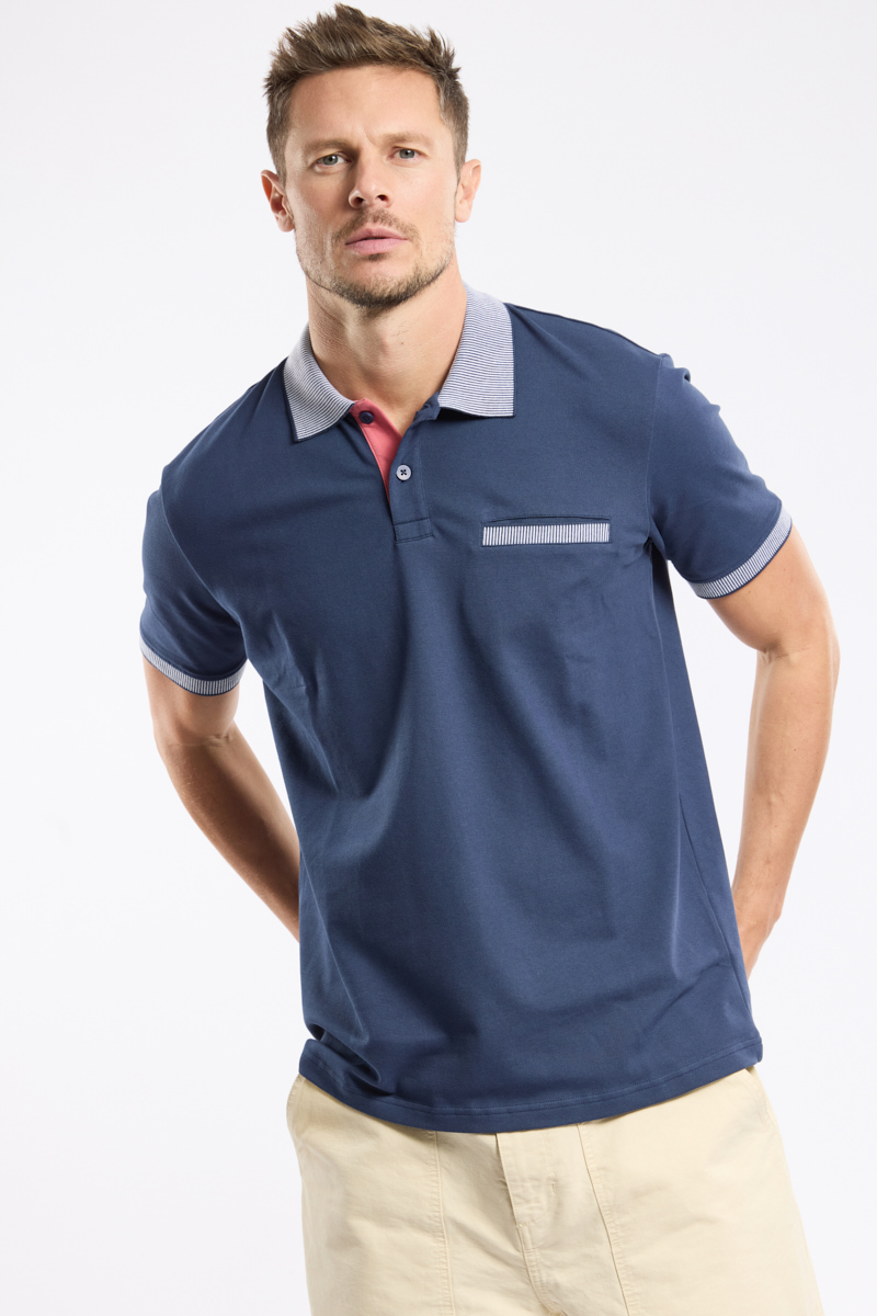 Polo rayé Bérac en coton, GUY DE BERAC