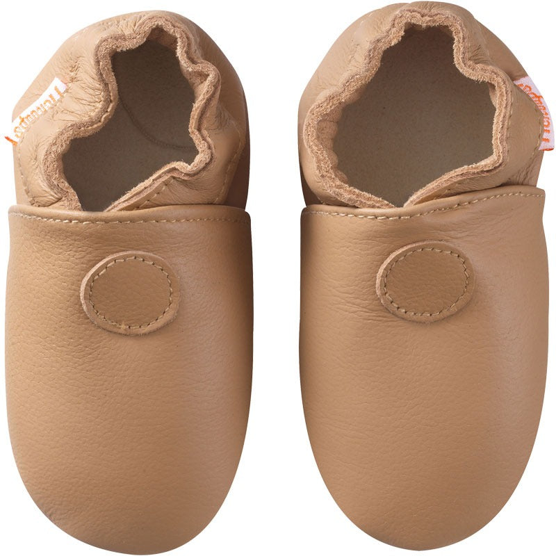 Chaussons bébé cuir souple Uni, TICHOUPS