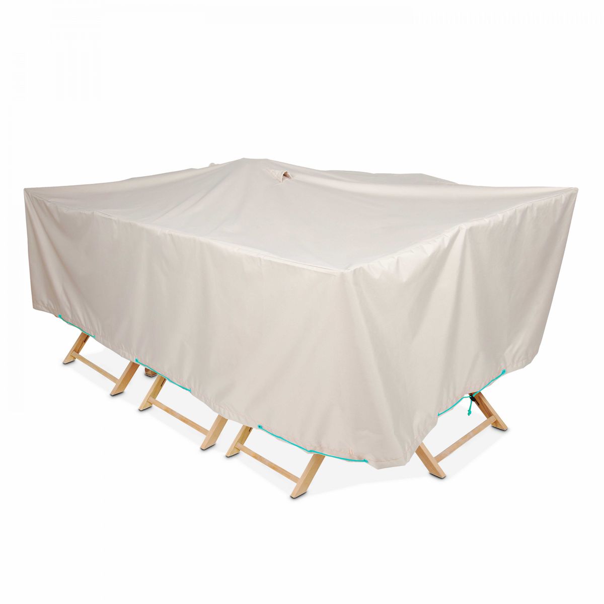 Housse table de jardin rectangulaire 240 x 130 cm, cov'up taupe