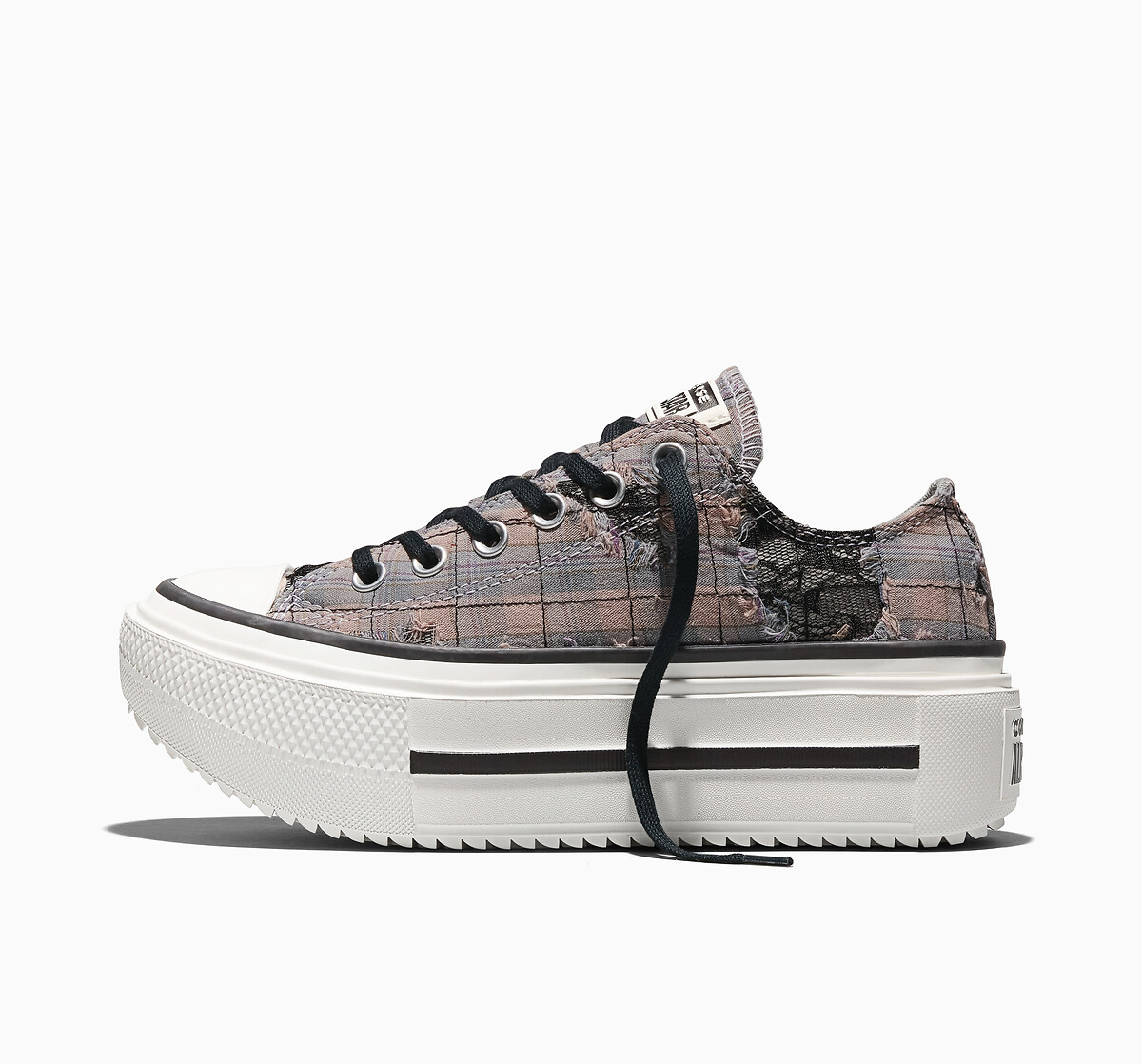 Converse Zapatillas CHUCK TAYLOR ALL STAR LIFT DOUBLE STACK OX PLAID LACE MATERIAL — photo 3