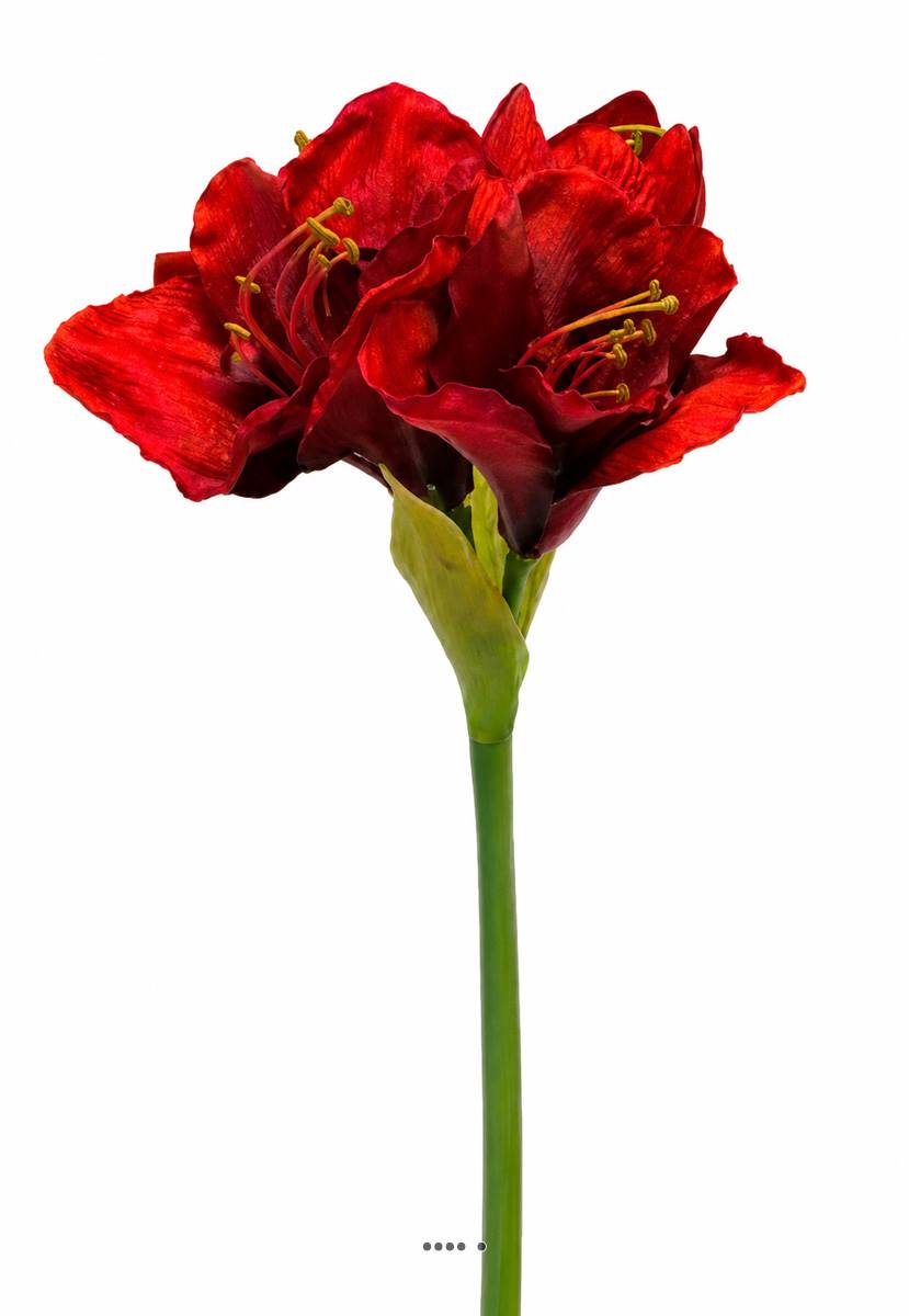 Amaryllis artificiel H 65 cm Superbe Rouge, ARTIFICIELLES