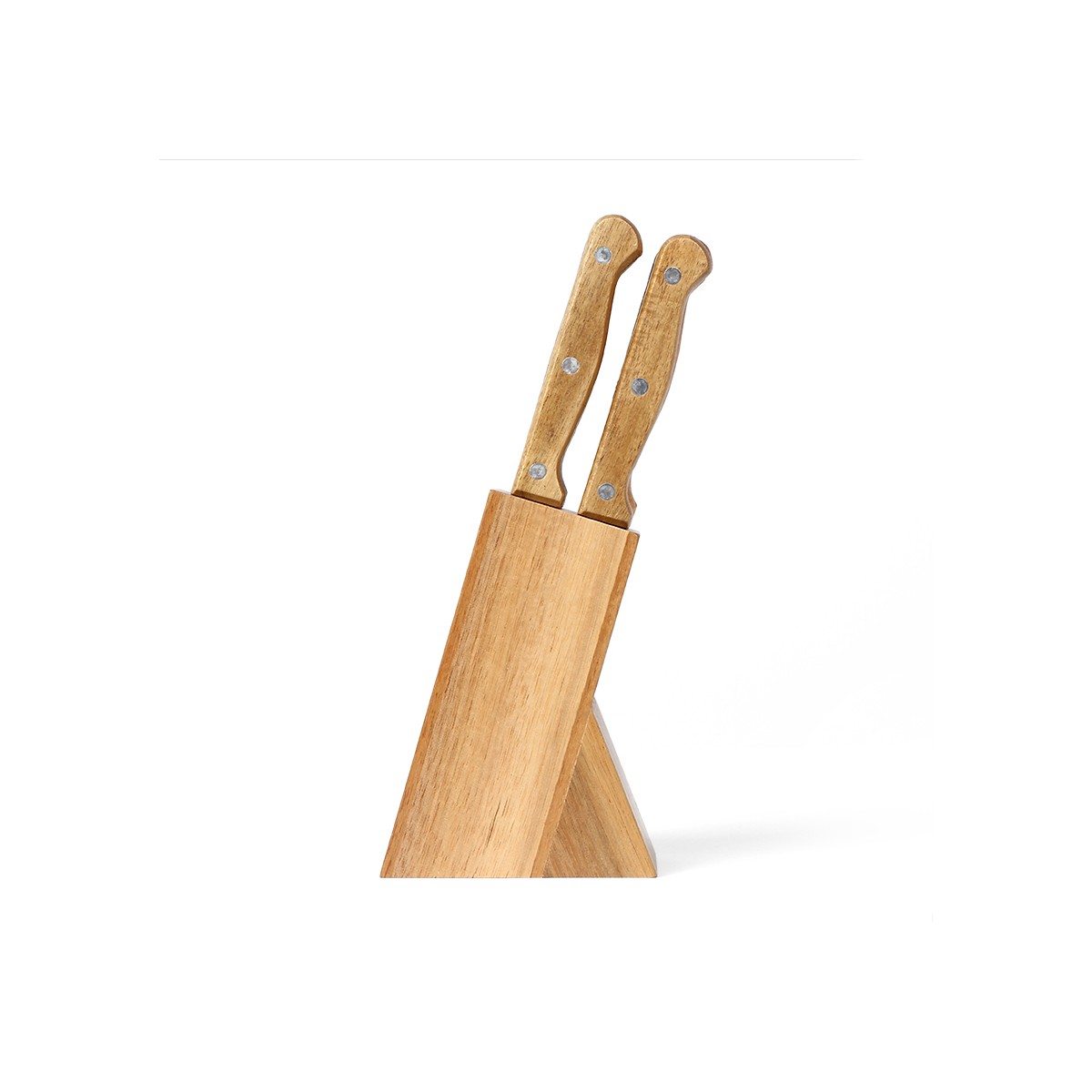 Set de 6 couteaux à steak avec support, LIVOO