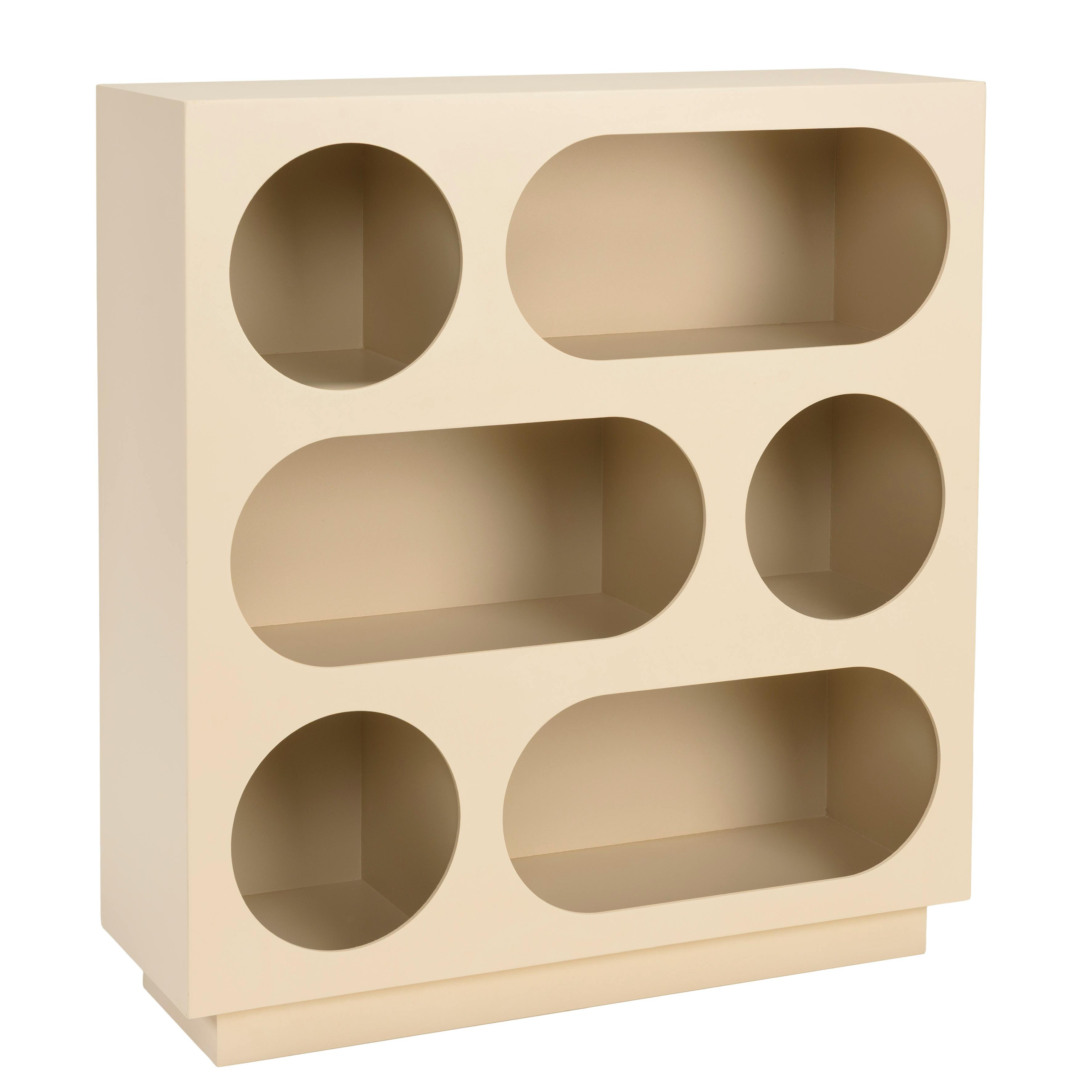 Buffet 70x23cm 6 niches en bois peint beige CASTILLE, PIER IMPORT